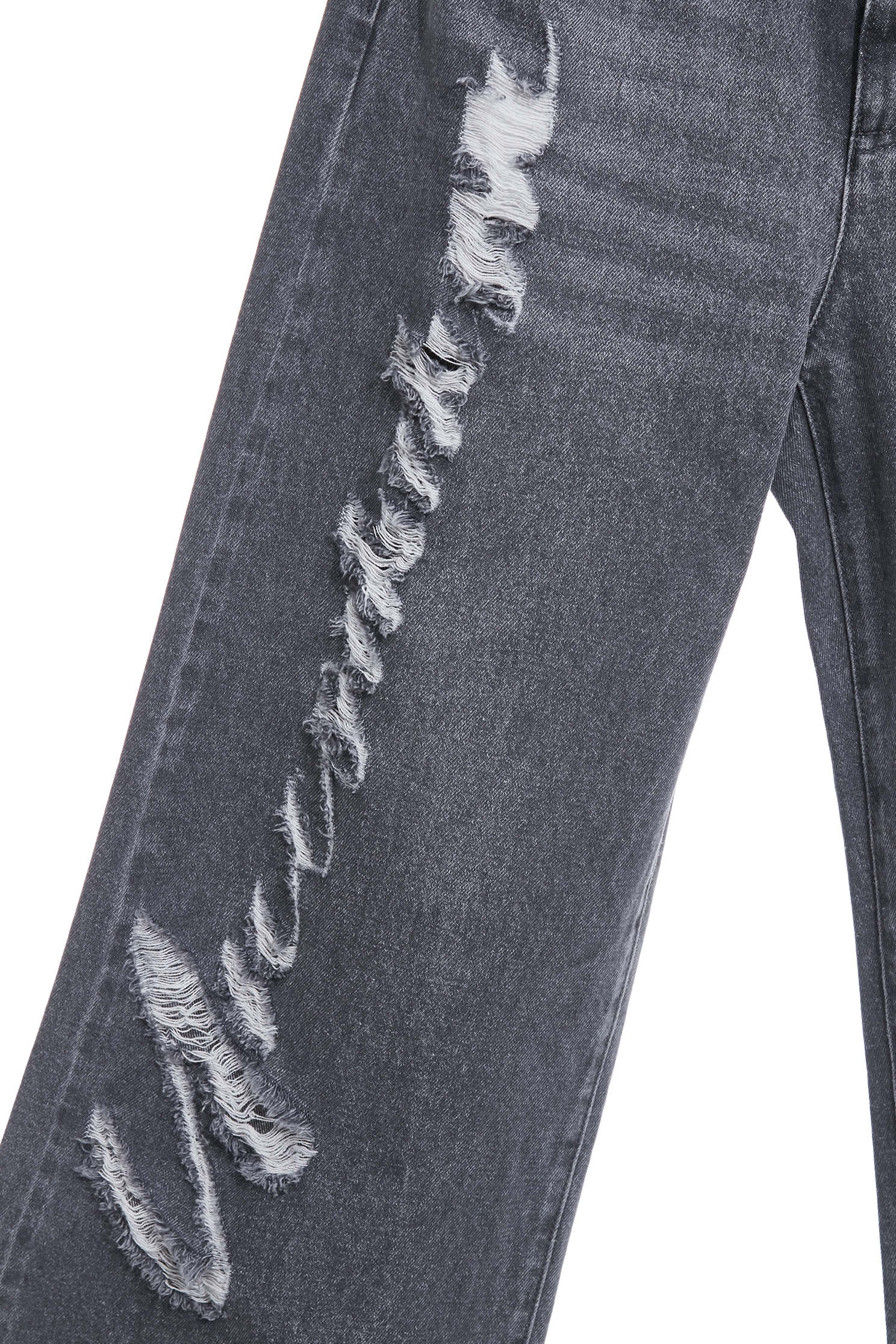 Slogan Distress Wide Leg JeansSlogan Distress Wide Leg Jeans,Denim,Jeans,Season (AW) Look,pants