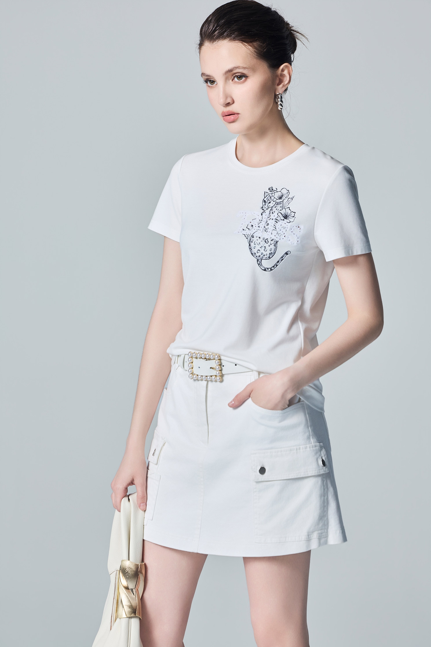 White Cargo SkortsWhite Cargo Skorts,Denim,Denim mini skirts,Denim skirts,Shorts,Season (AW) Look,Skorts