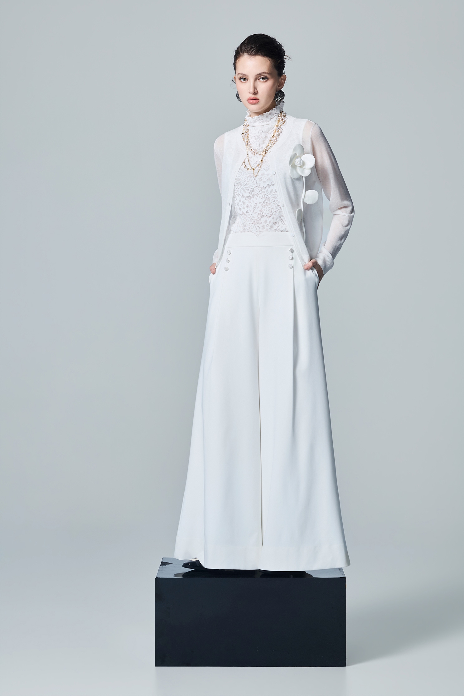Pearl White Wide Leg PantsPearl White Wide Leg Pants,Culottes,pearl,White pants,Season (AW) Look,pants