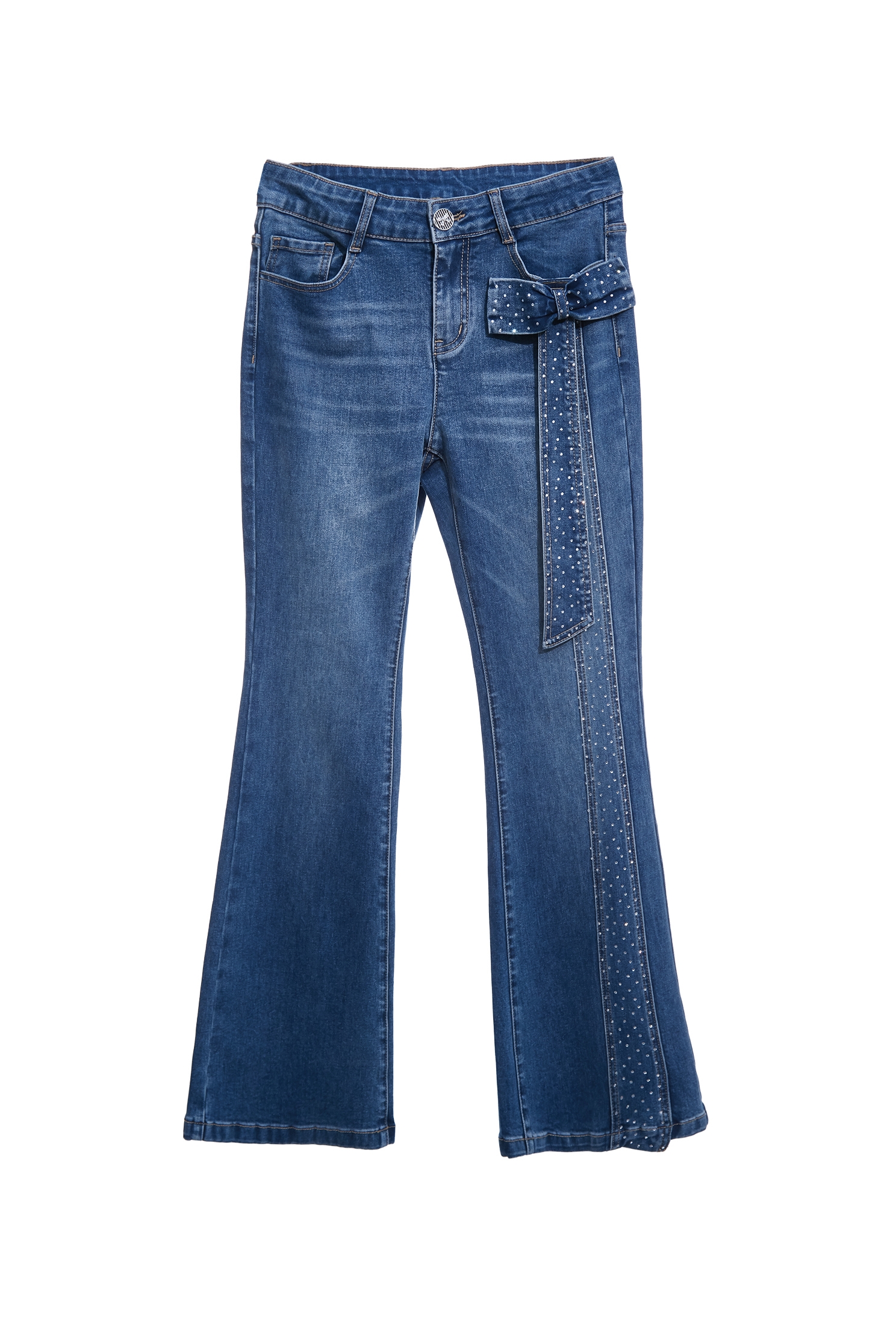 Bow Detail Boot Leg JeansBow Detail Boot Leg Jeans,Denim,Jeans,Season (AW) Look,bows,pants