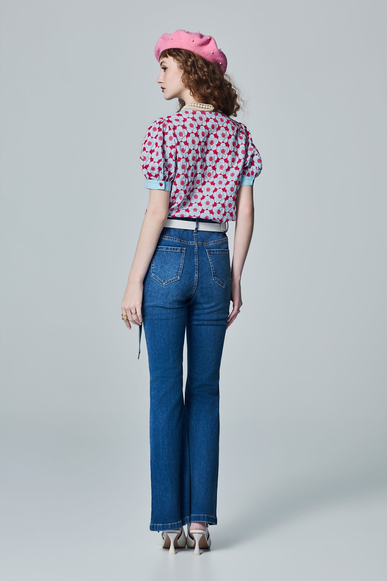 Bow Detail Boot Leg JeansBow Detail Boot Leg Jeans,Denim,Jeans,Season (AW) Look,bows,pants