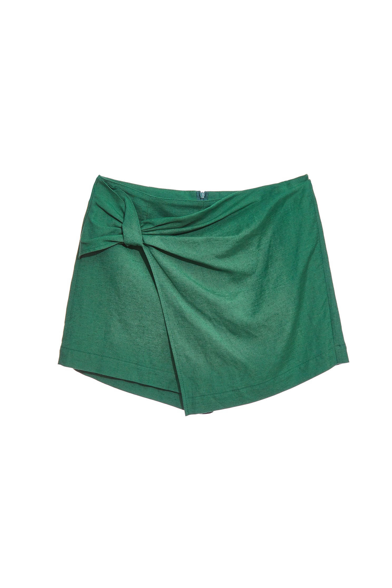 Side Knot Asymmetrical SkortsShort skirt with side twisted,travelwear,Season (SS) Look,Mini skirts,Shorts,comfotism,Skorts