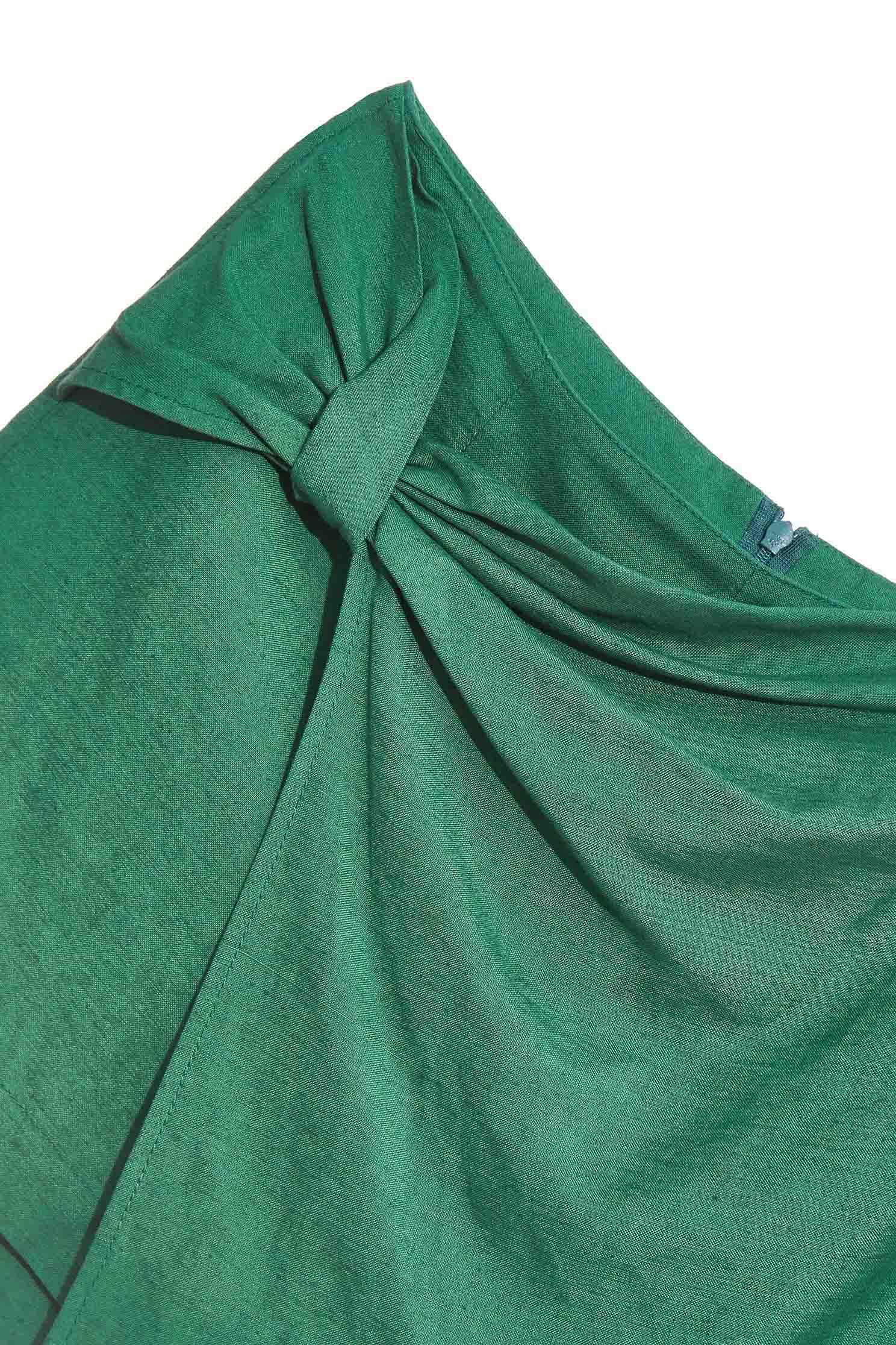 Side Knot Asymmetrical SkortsShort skirt with side twisted,travelwear,Season (SS) Look,Mini skirts,Shorts,comfotism,Skorts