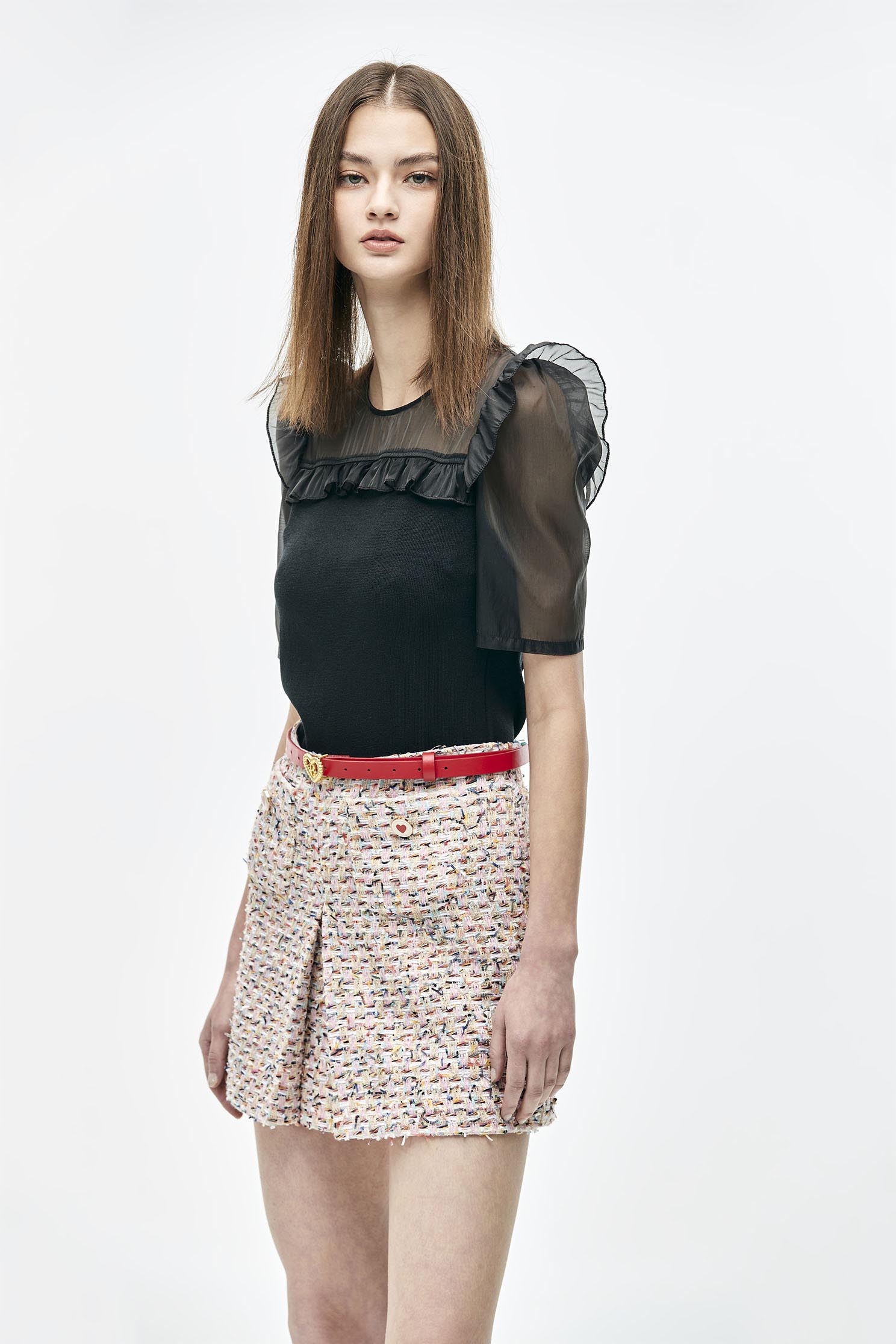 Tweed A-Line SkortsColorful tweed skort,Season (SS) Look,Skorts