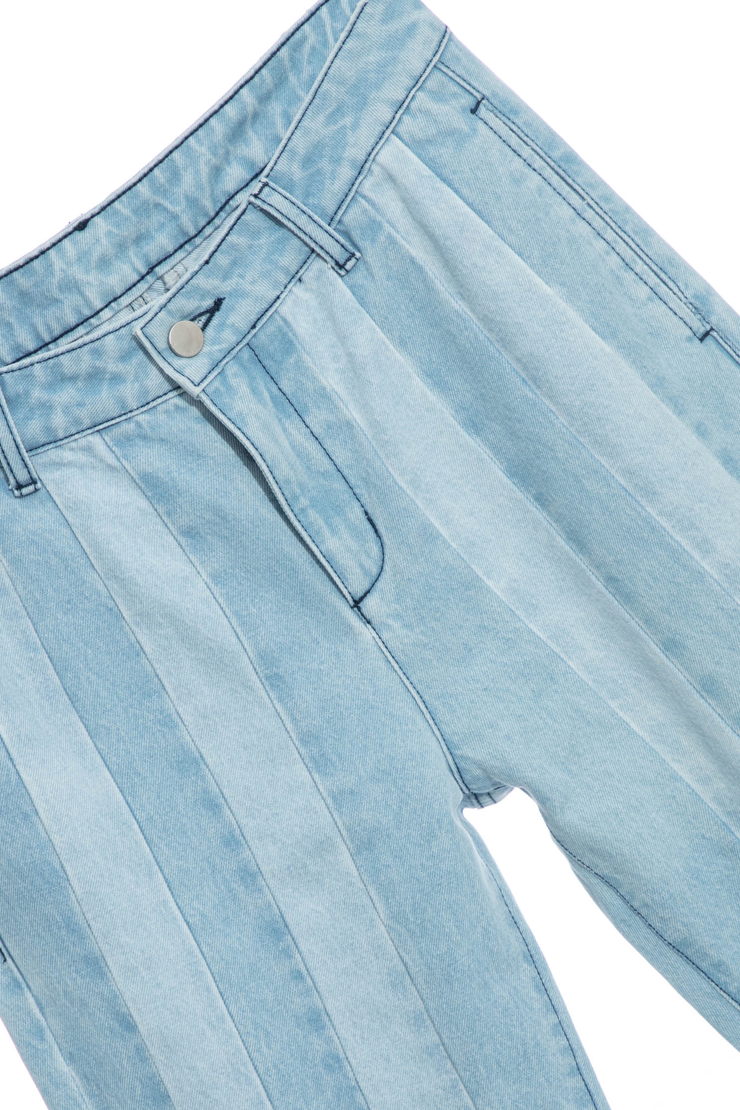 Boot Leg Contrast Panel JeansWide-leg denim trousers,Culottes,Denim,Jeans,Wide-leg jeans