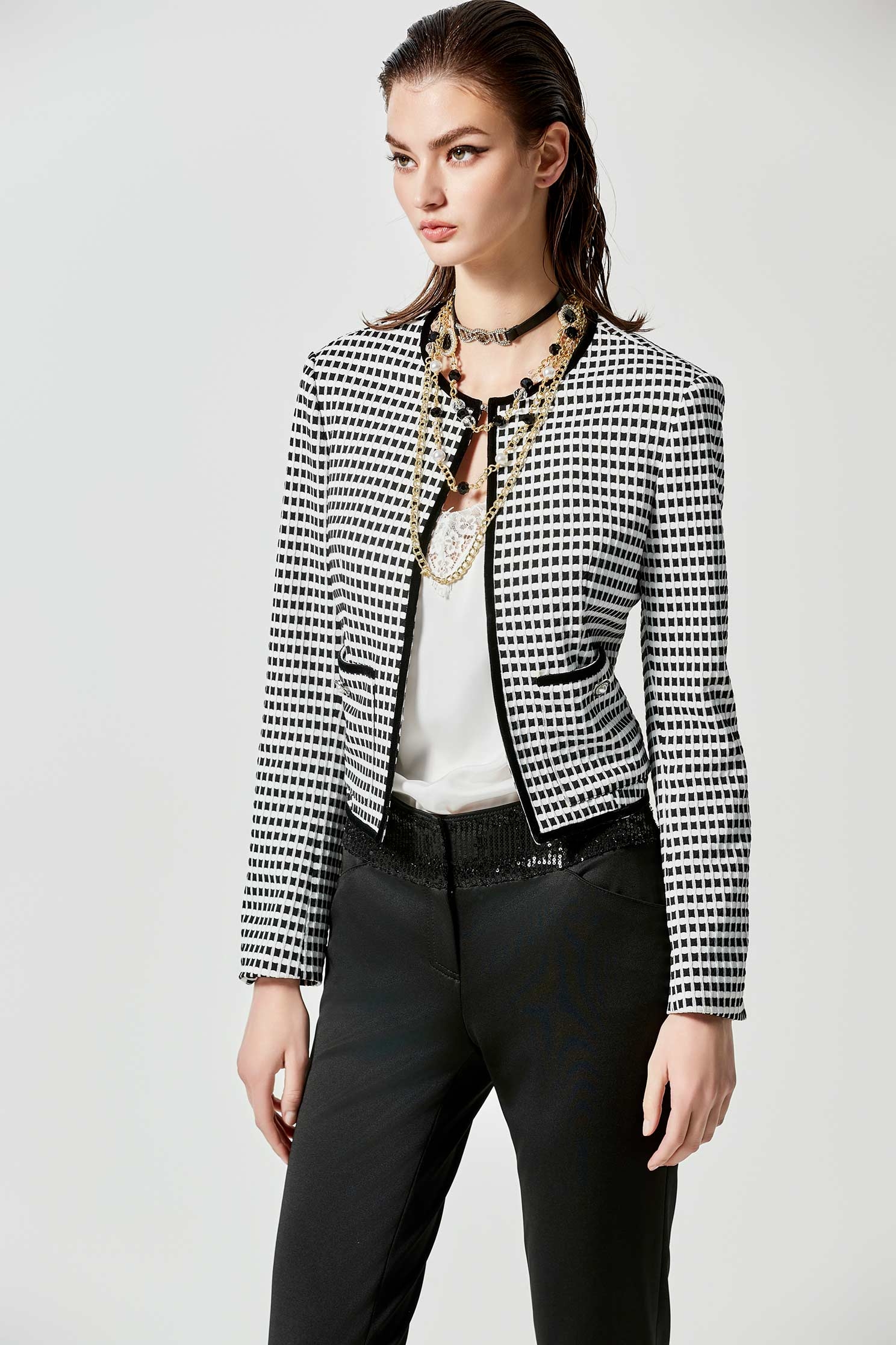 Sequin Slim Fit Black PantsSequin Slim Fit Black Pants,Season (SS) Look,Skinny pants,Skinny pants,Tailored pants