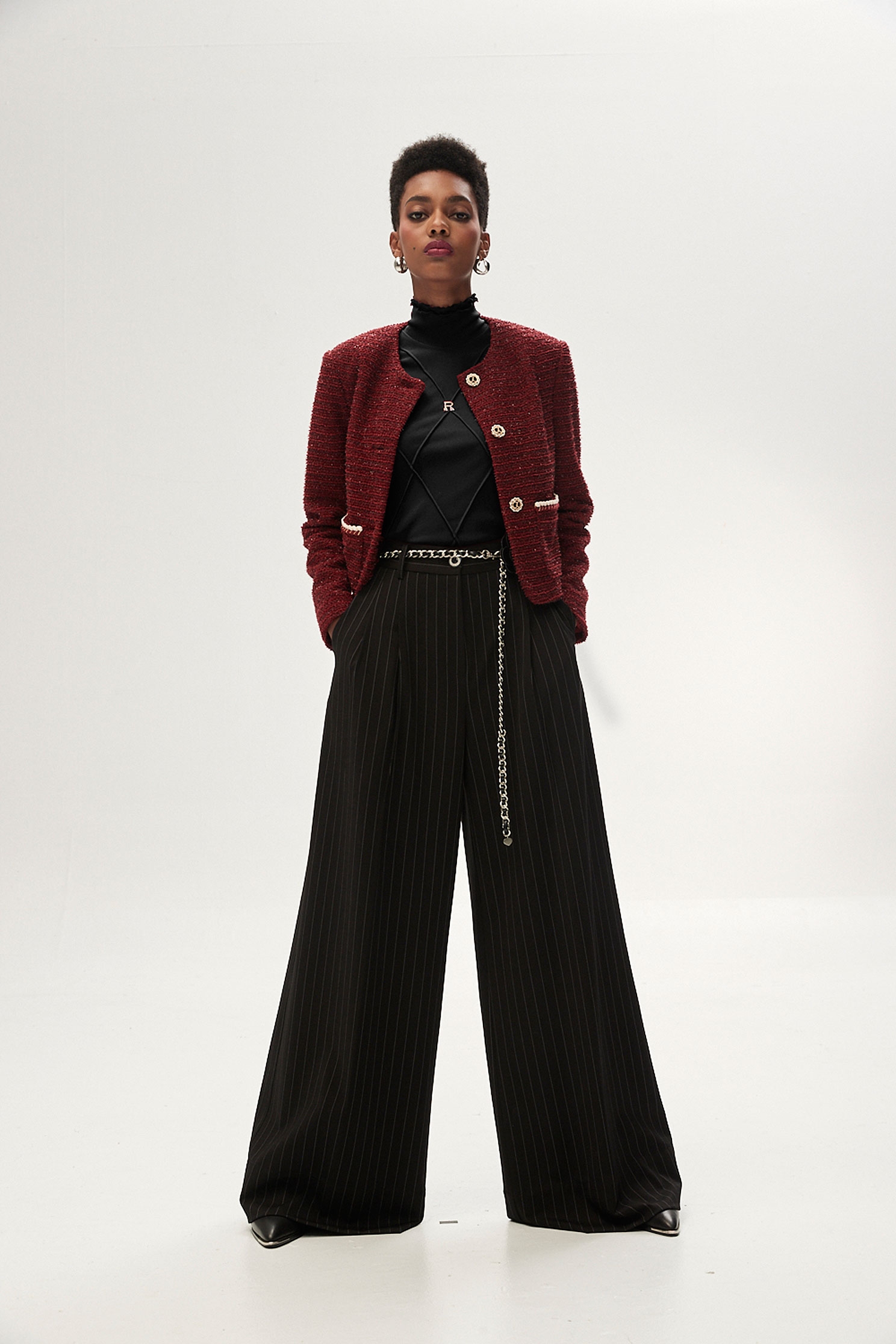 Pinstripe Wide Leg PantsPinstripe Wide Leg Pants,Culottes,Season (SS) Look,Stripe,Culottes