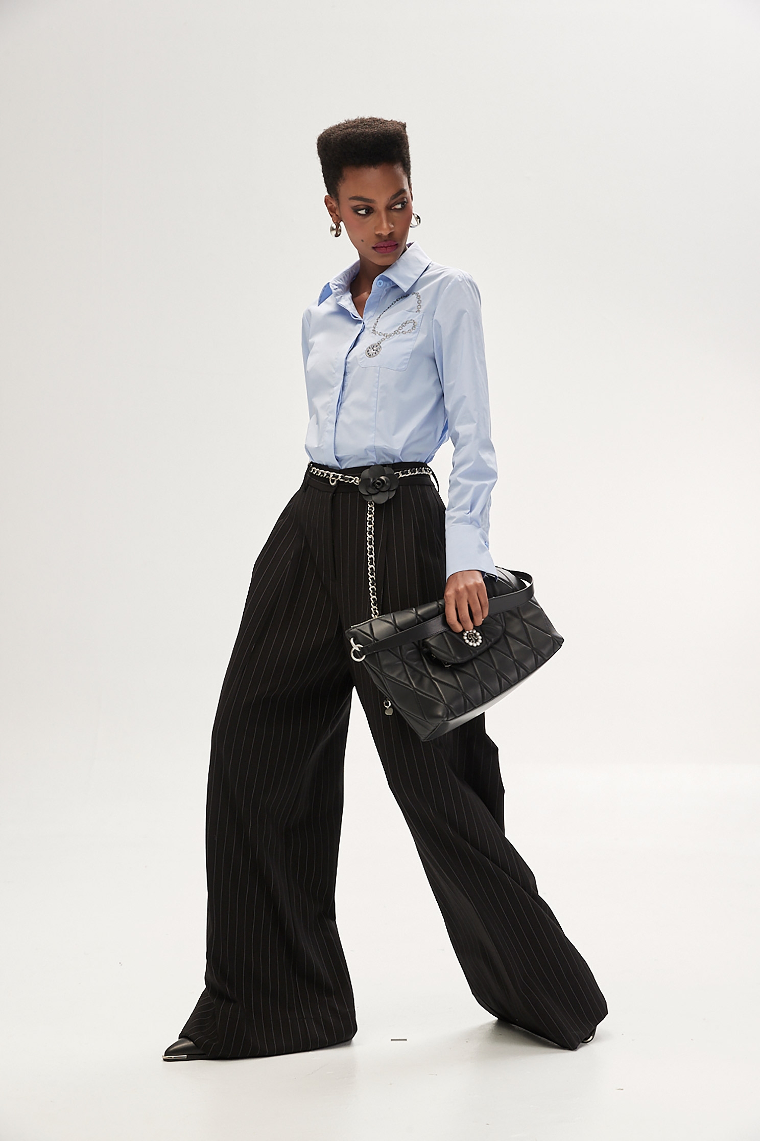 Pinstripe Wide Leg PantsPinstripe Wide Leg Pants,Culottes,Season (SS) Look,Stripe,Culottes
