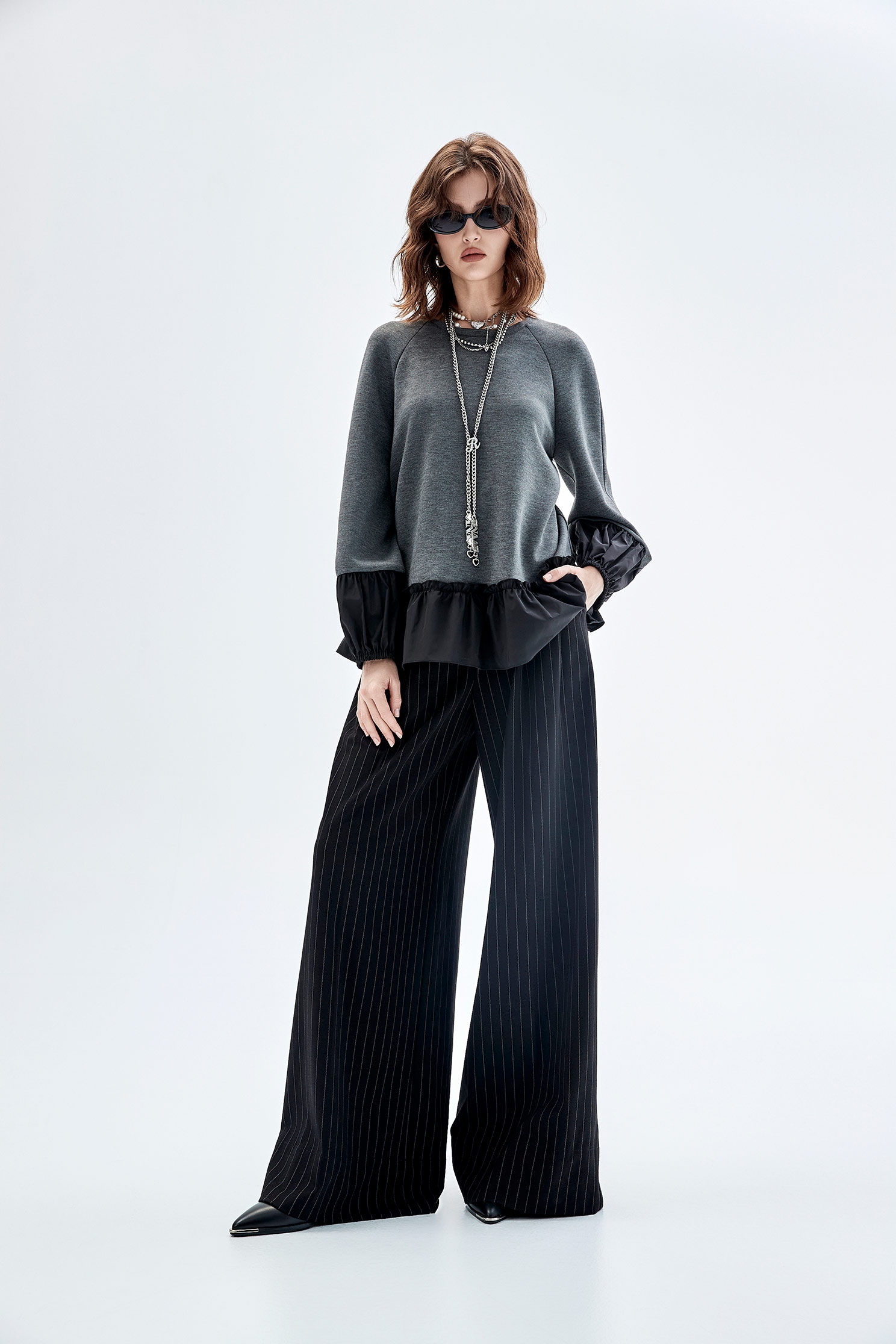 Pinstripe Wide Leg PantsPinstripe Wide Leg Pants,Culottes,Season (SS) Look,Stripe,Culottes