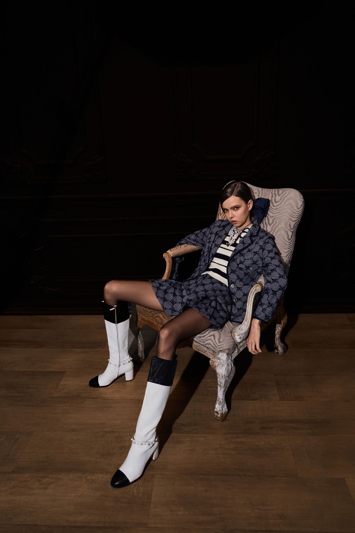 Embroidery Bow Detail ShortsEmbroidery Bow Detail Shorts,Season (AW) Look,bows,pants,Skorts