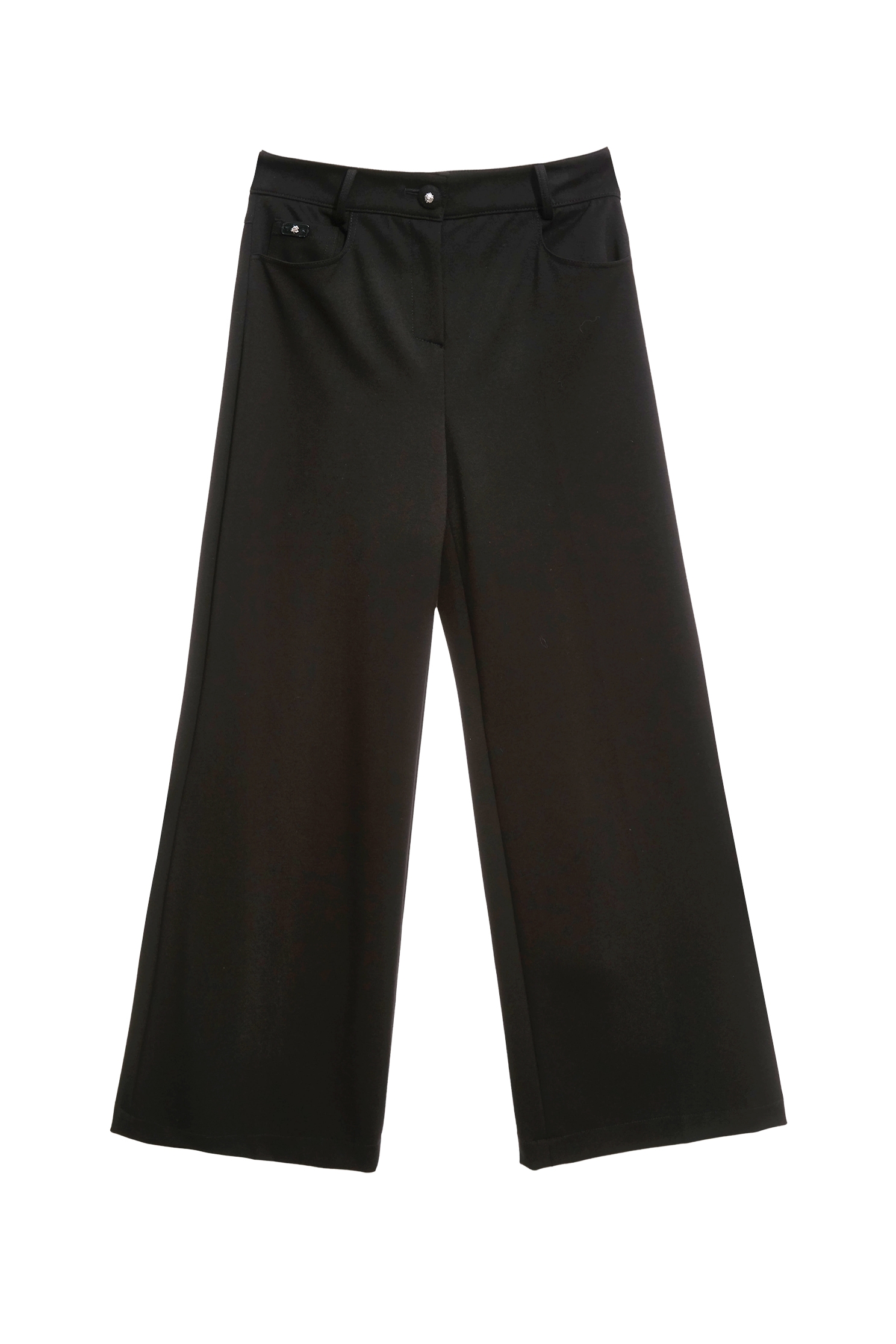 Jet Black Wide Leg PantsJet Black Wide Leg Pants,Office Looks,Culottes,Season (AW) Look,Culottes,Black trousers