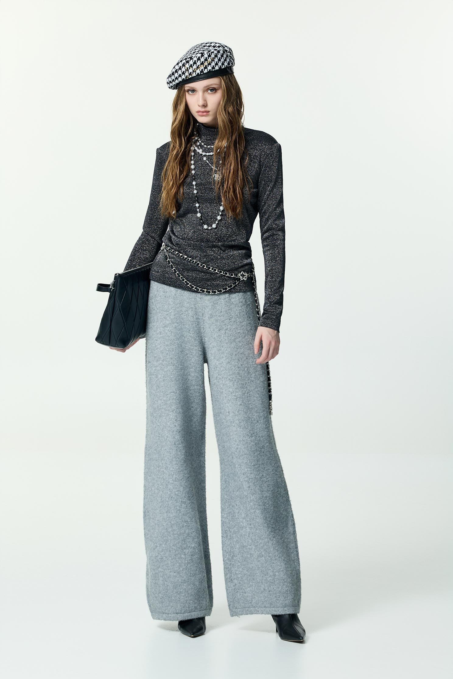 Light Grey Wide Leg Knit PantsLight Grey Wide Leg Knit Pants,Culottes,co-ord sets,Season (AW) Look,Culottes,Knitted,Pants