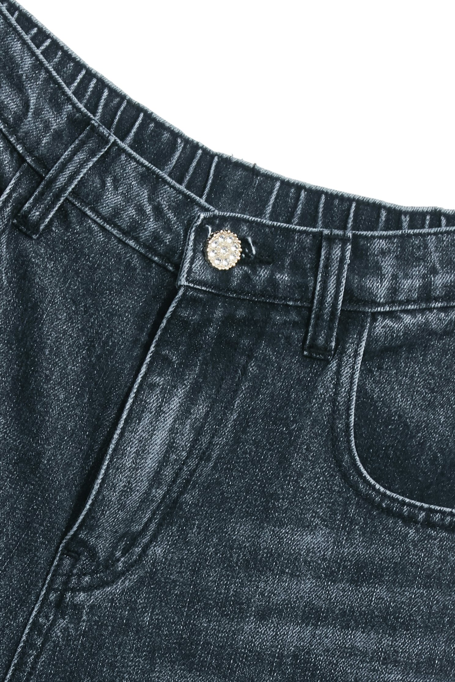 Washed Effects Baggy Curve JeansWashed Effects Baggy Curve Jeans,Denim,Jeans,Season (AW) Look,pants,Black jeans,Black pants