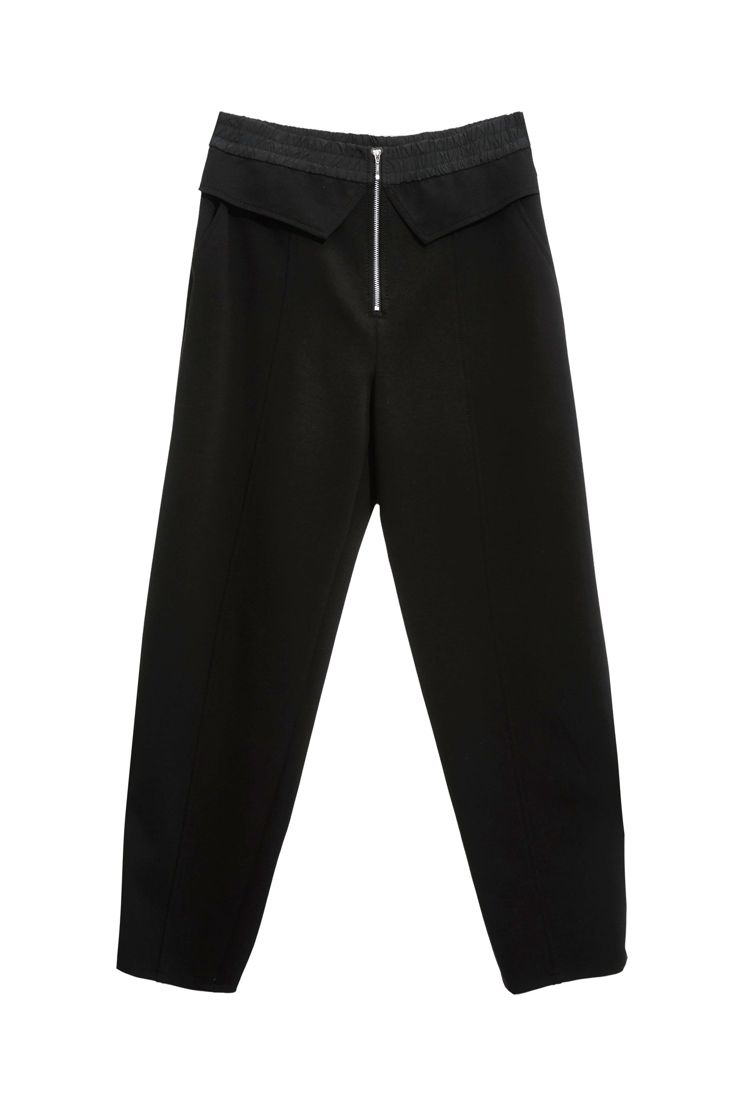 Pocket Flap Detail Front Zip PantsPocket Flap Detail Front Zip Pants,Season (AW) Look,pants,Black pants