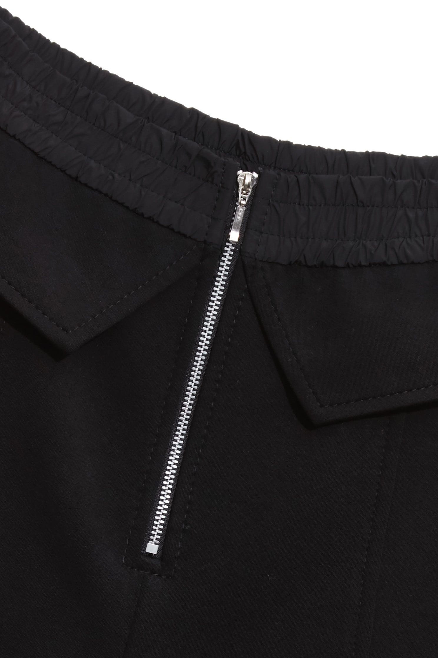 Pocket Flap Detail Front Zip PantsPocket Flap Detail Front Zip Pants,Season (AW) Look,pants,Black pants