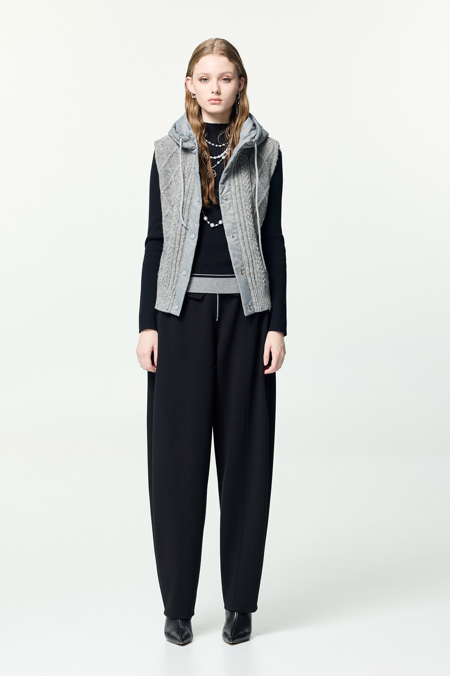 Pocket Flap Detail Front Zip PantsPocket Flap Detail Front Zip Pants,Season (AW) Look,pants,Black pants