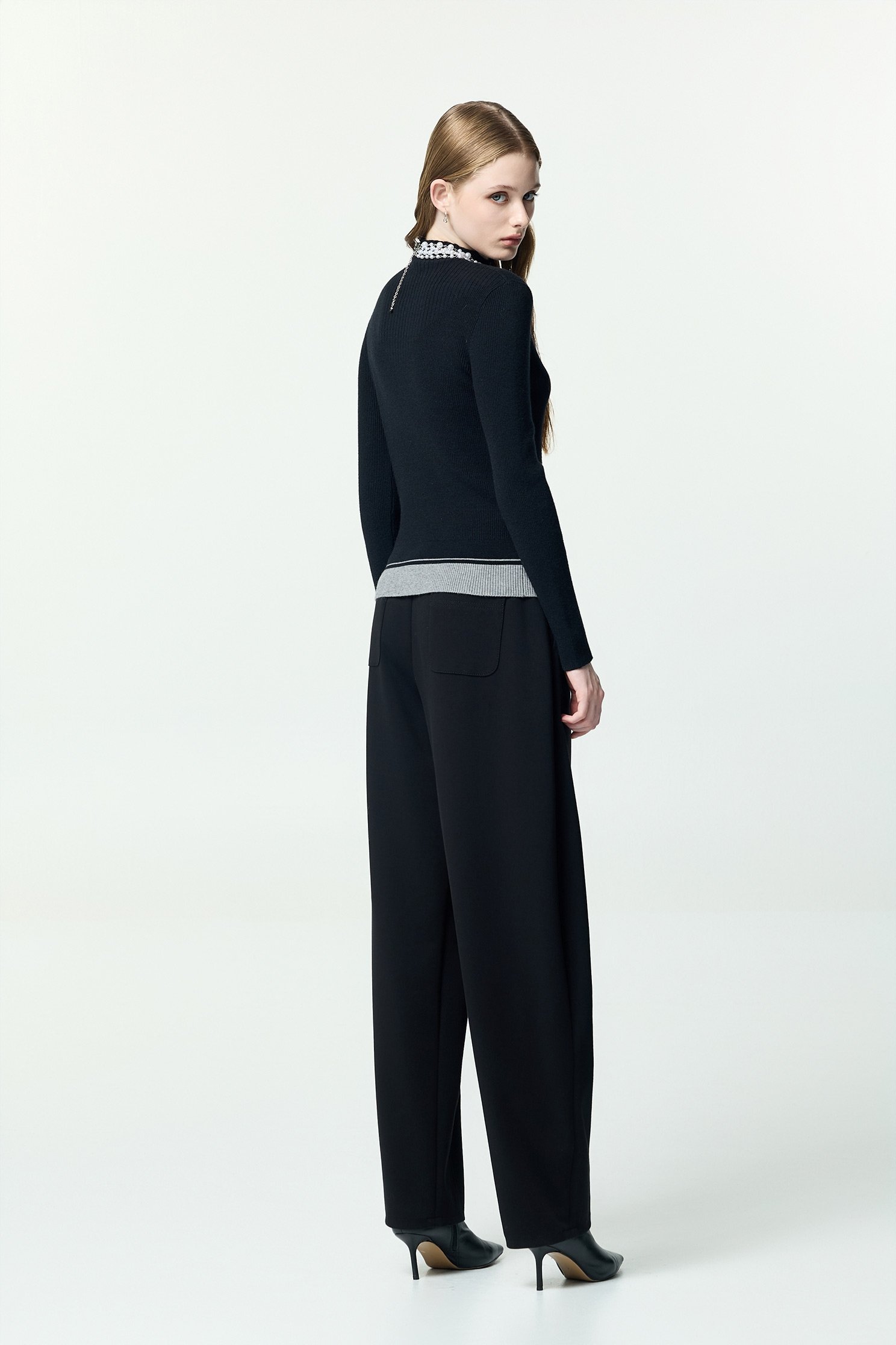 Pocket Flap Detail Front Zip PantsPocket Flap Detail Front Zip Pants,Season (AW) Look,pants,Black pants