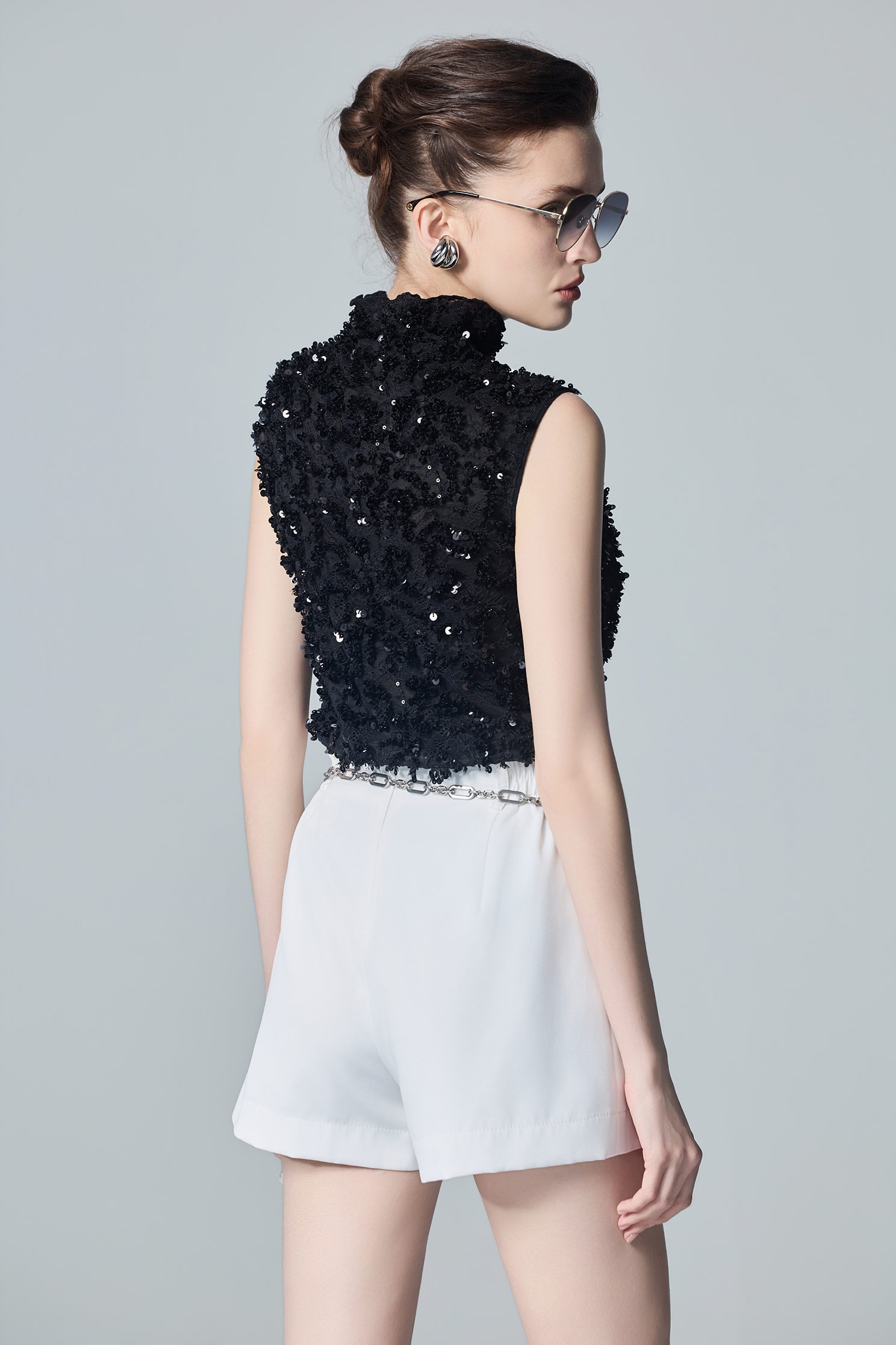 Classic Front Pleat ShortsClassic Front Pleat Shorts,White shorts,White pants,Shorts,Season (AW) Look,pants