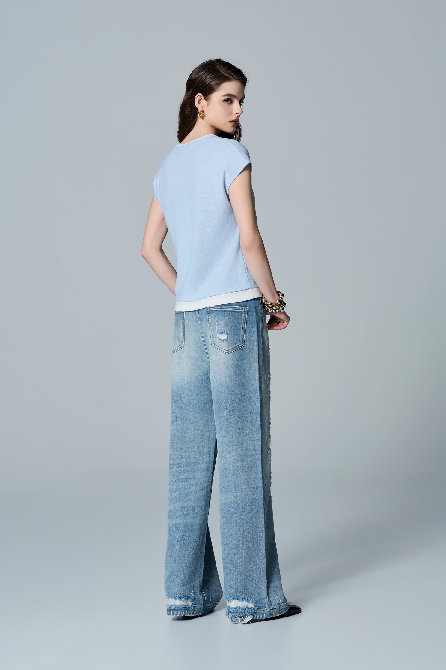 Sequin Detail Distress JeansSequin Detail Distress Jeans,Denim,Jeans,Season (AW) Look,pants