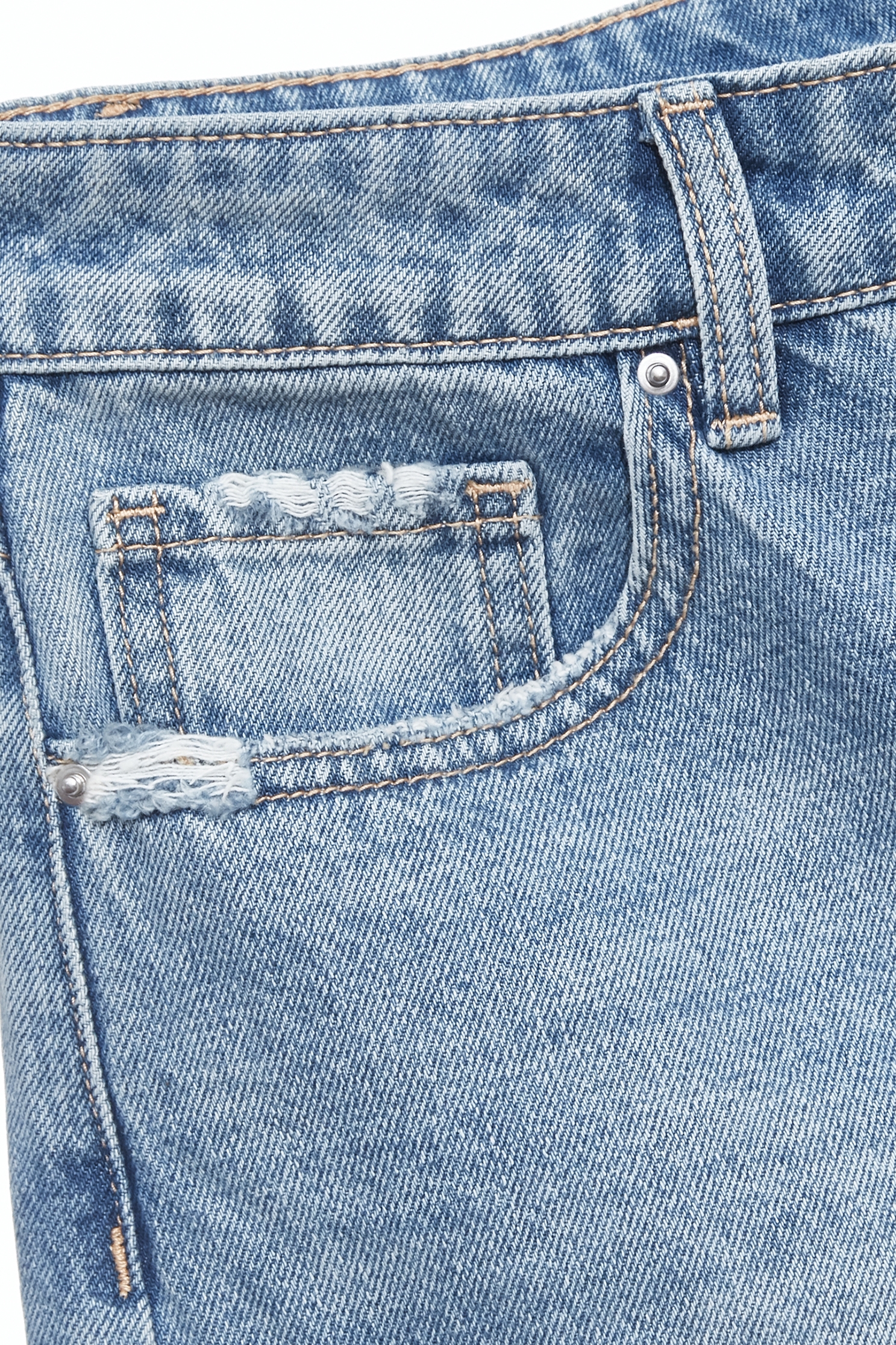 Fray Hem Denim BermudaFray Hem Denim Bermuda,Denim,Jeans,Shorts,Season (AW) Look,Embroidered,pants