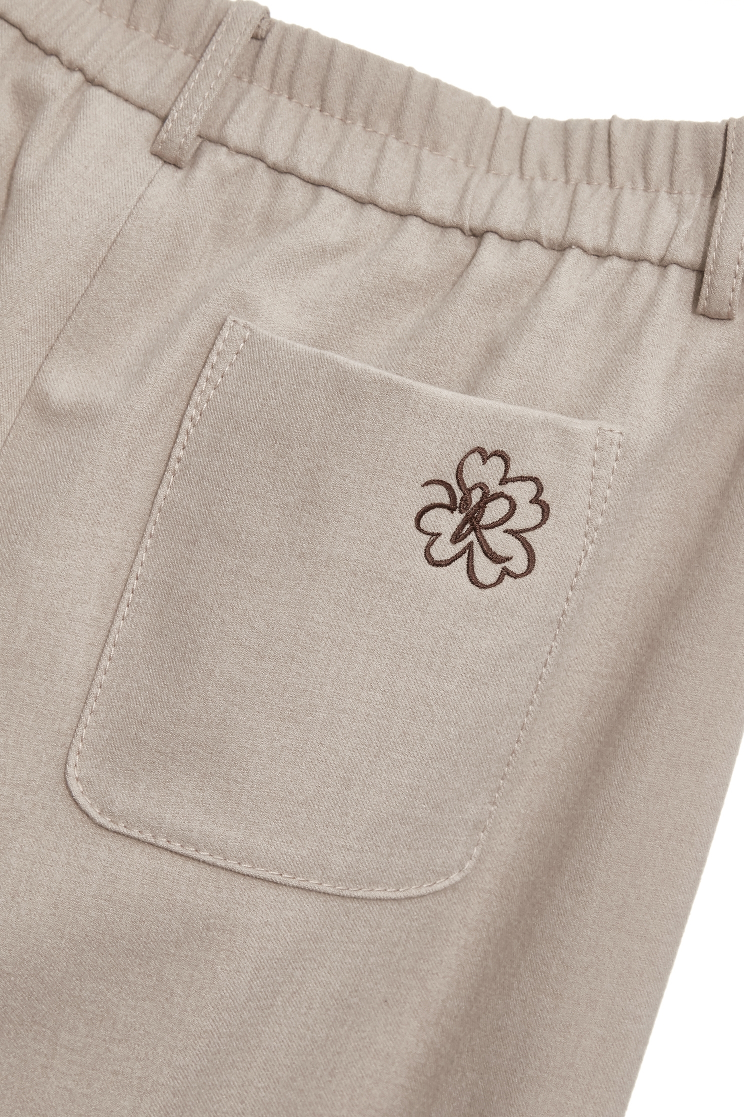 Milk Tea Brown Wide Leg PantsMilk Tea Brown Wide Leg Pants,Culottes,Season (AW) Look,Embroidered,pants,Knitted