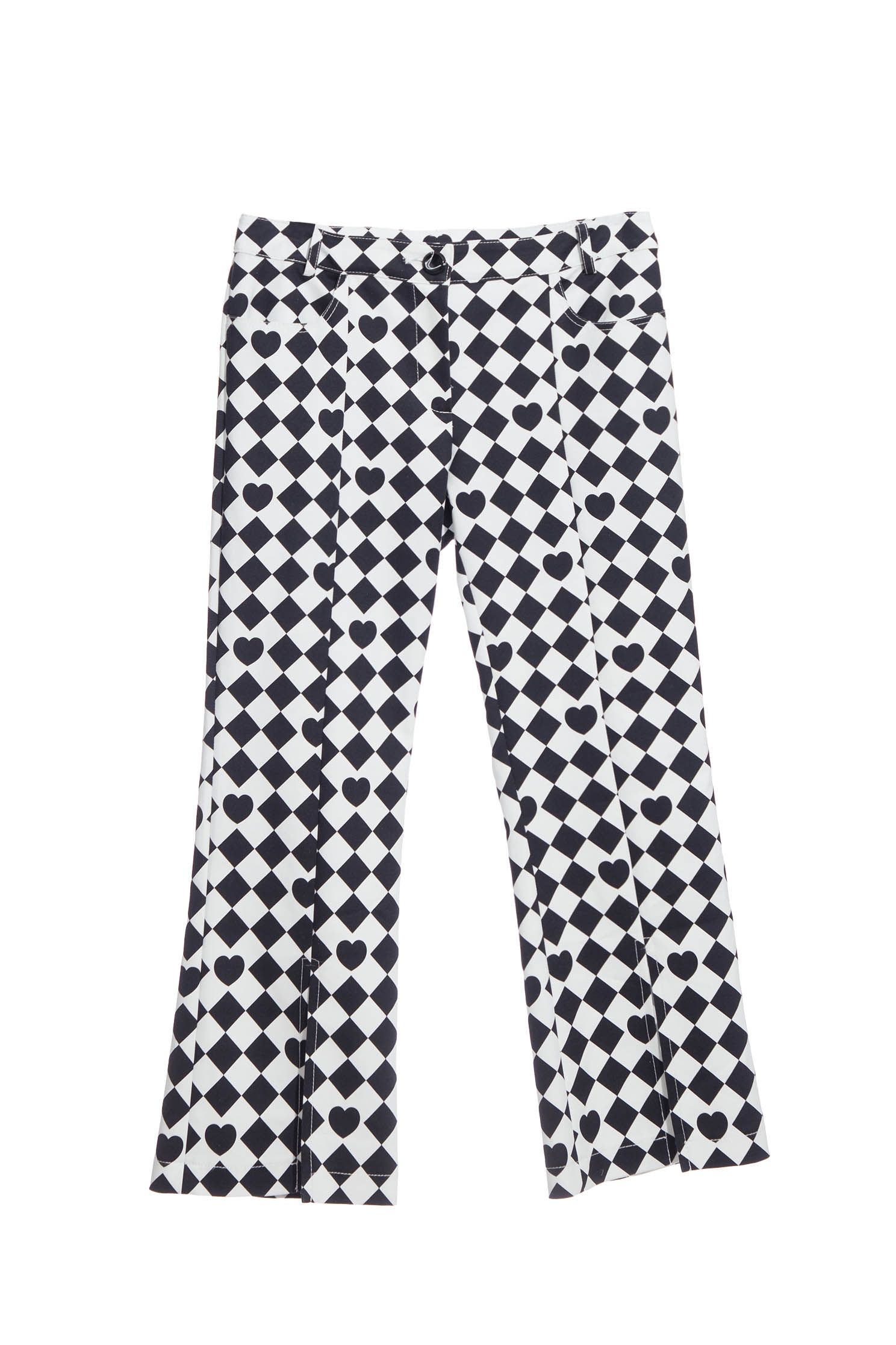 Hearts And Diamond Boot Leg PantsTrousers with heart gingham check print,Season (AW) Look,Skinny pants,Skinny pants,Tailored pants