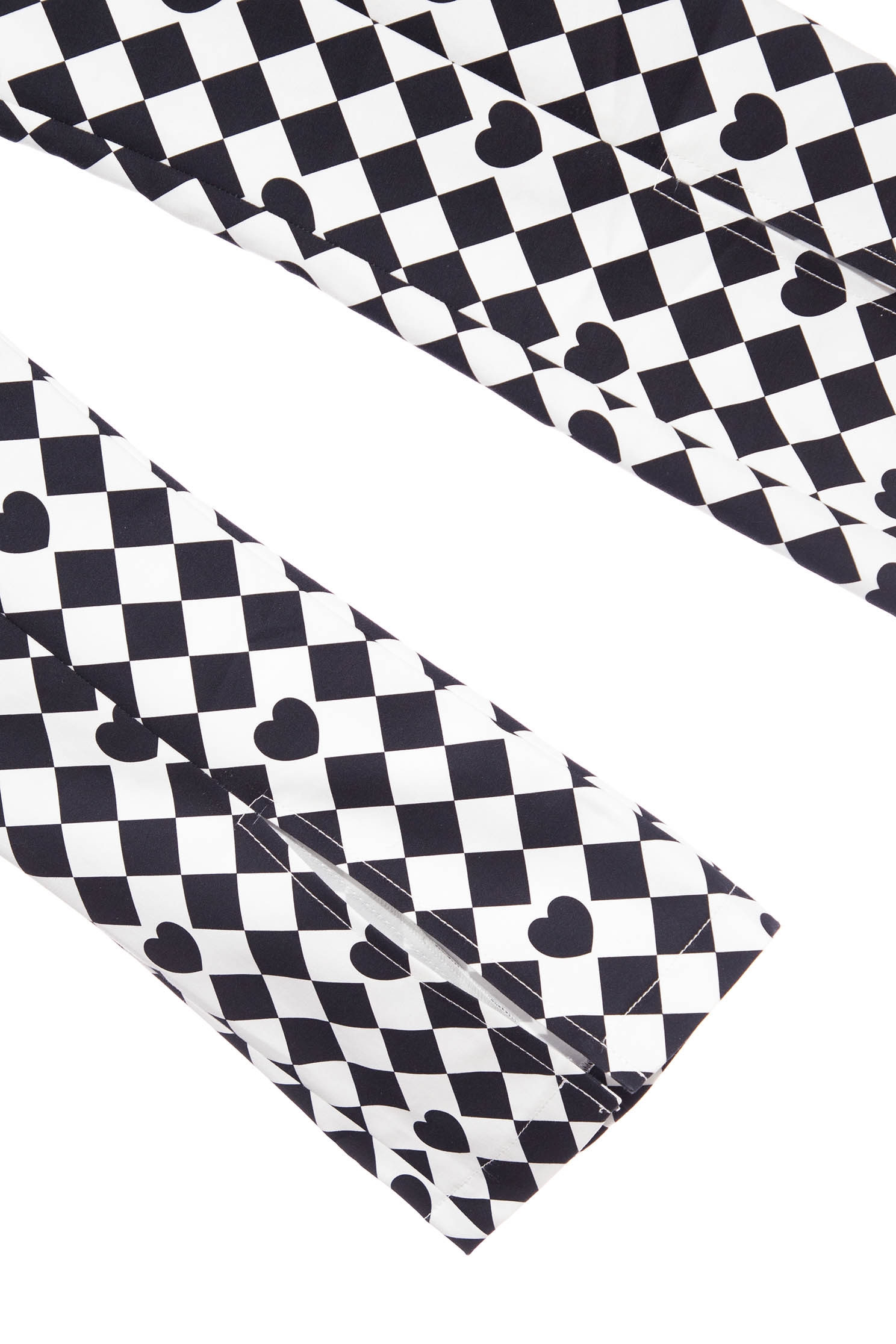 Hearts And Diamond Boot Leg PantsTrousers with heart gingham check print,Season (AW) Look,Skinny pants,Skinny pants,Tailored pants