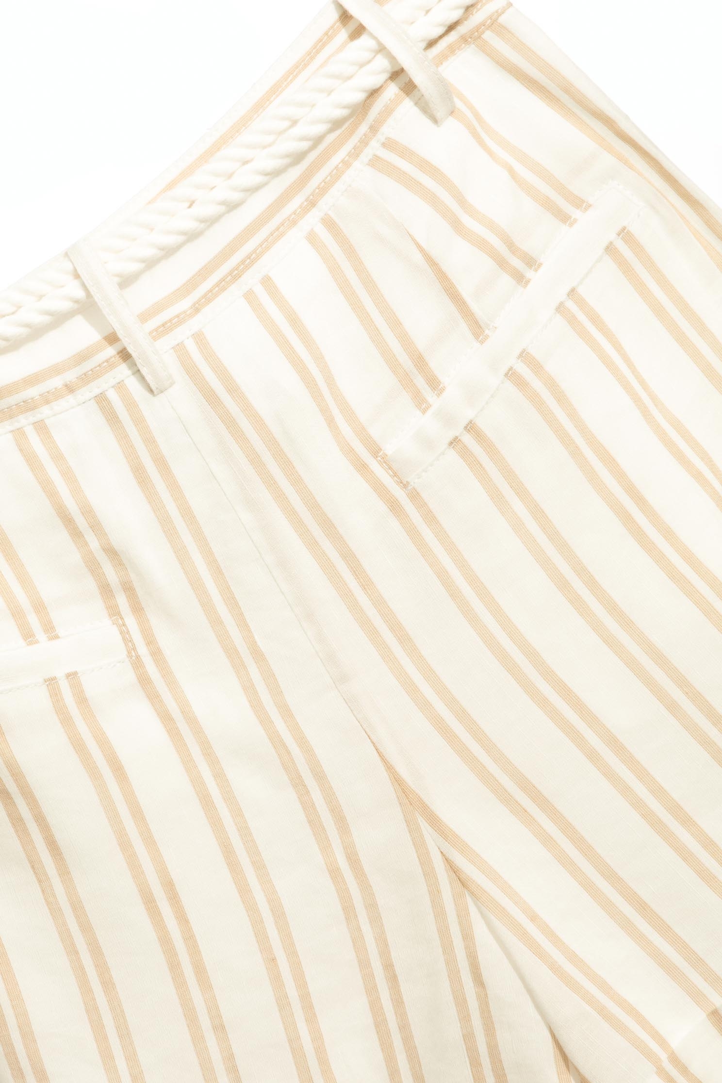 Champagne Stripe Printed Cuff ShortsChampagne striped shorts,Season (SS) Look,Stripe,Shorts,Belts