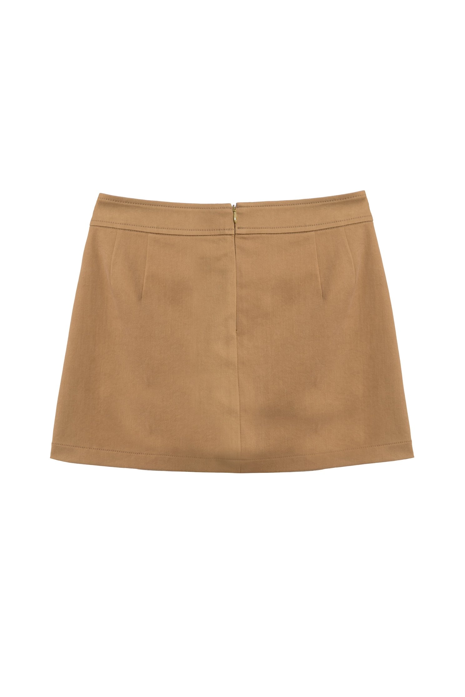 Basic Brown Overlap SkortsSundial color skort,Season (SS) Look,Denim,Mini skirts,Shorts,Skorts