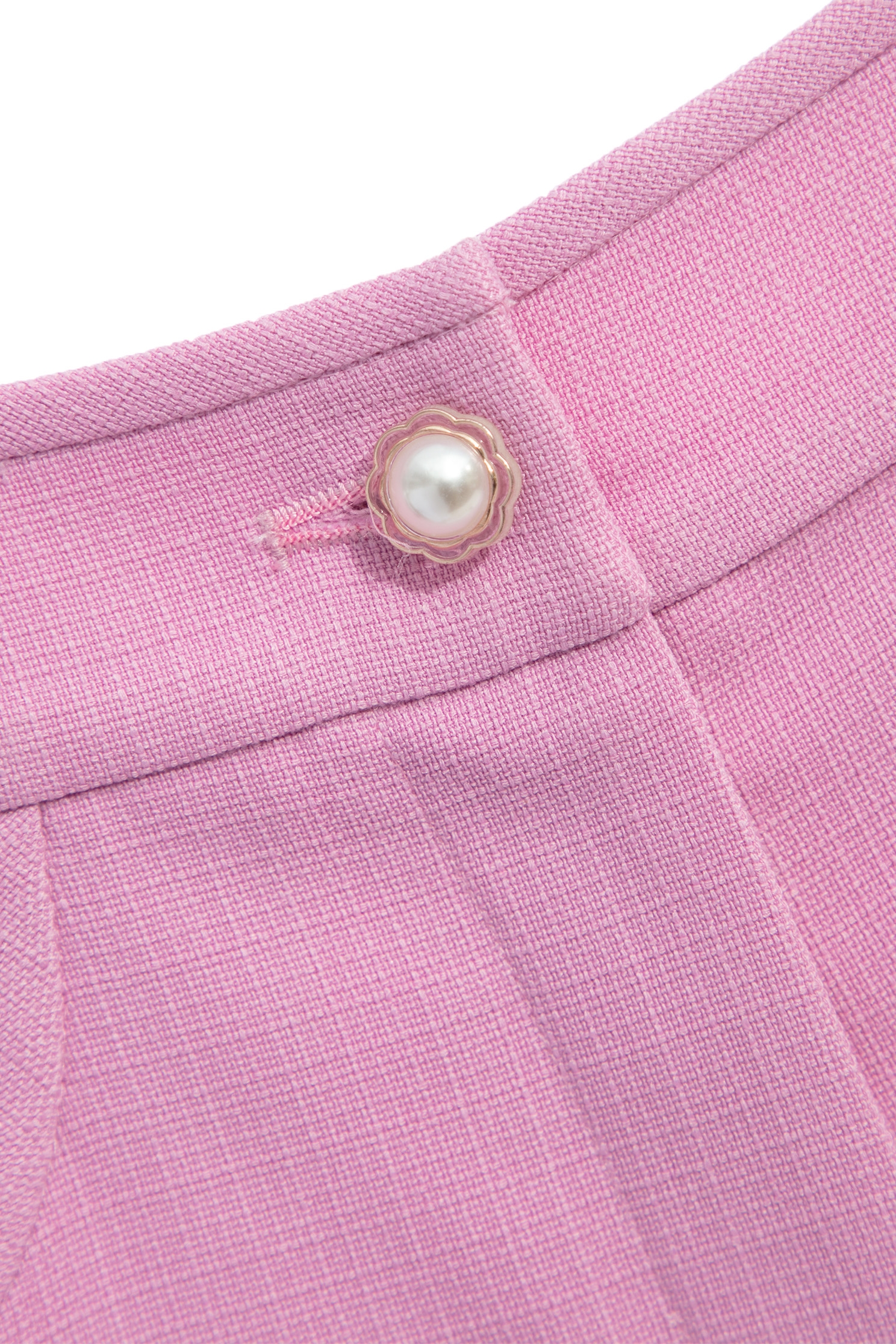 Pink Wide Leg Pants With Floral Embroidery DetailPink Wide Leg Pants With Floral Embroidery Detail,Embroidered,Culottes,Season (SS) Look,Culottes