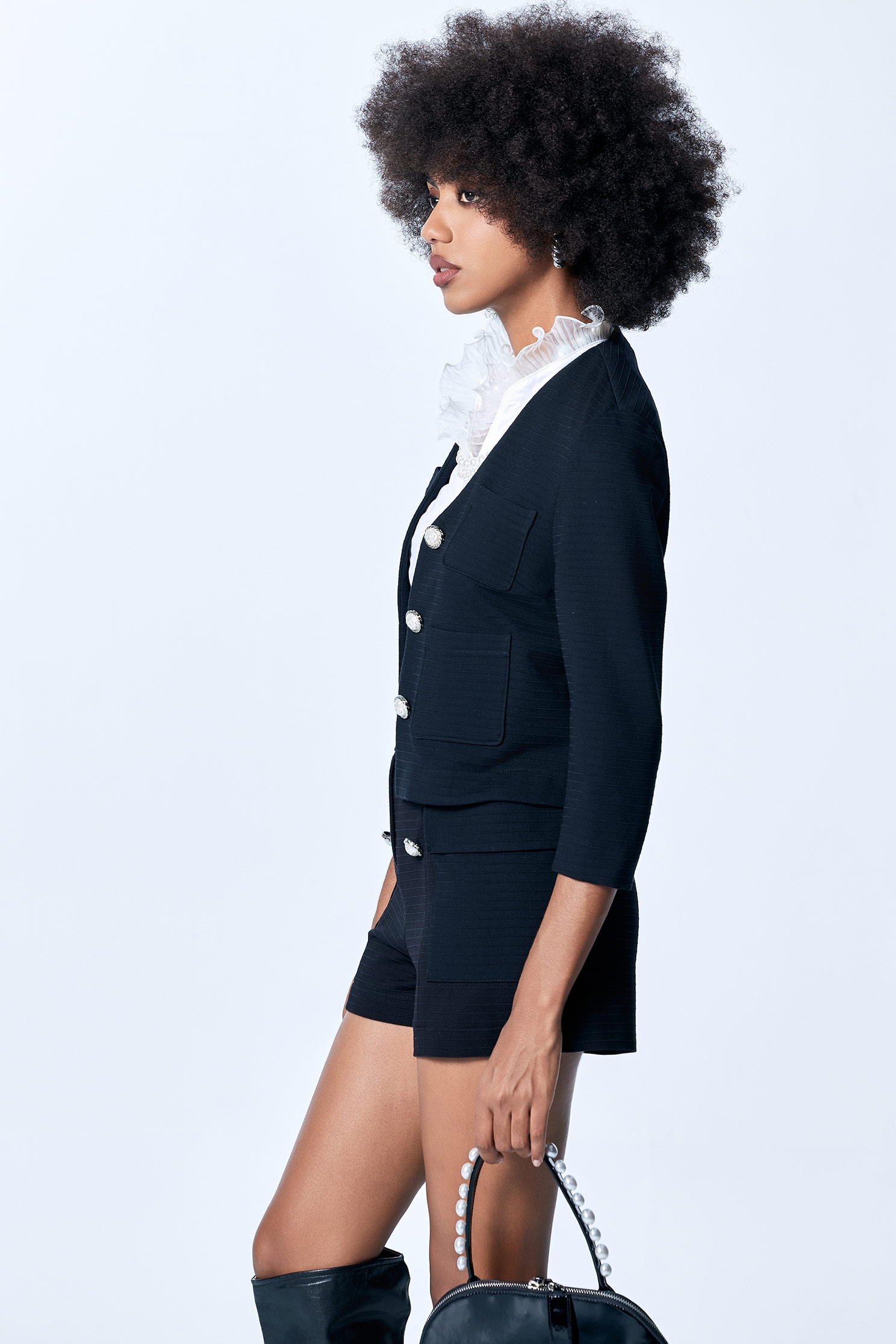 Jet Black Patch Pocket ShortsJet Black Patch Pocket Shorts,Season (SS) Look,Shorts,Back To Classic,Back To B/W