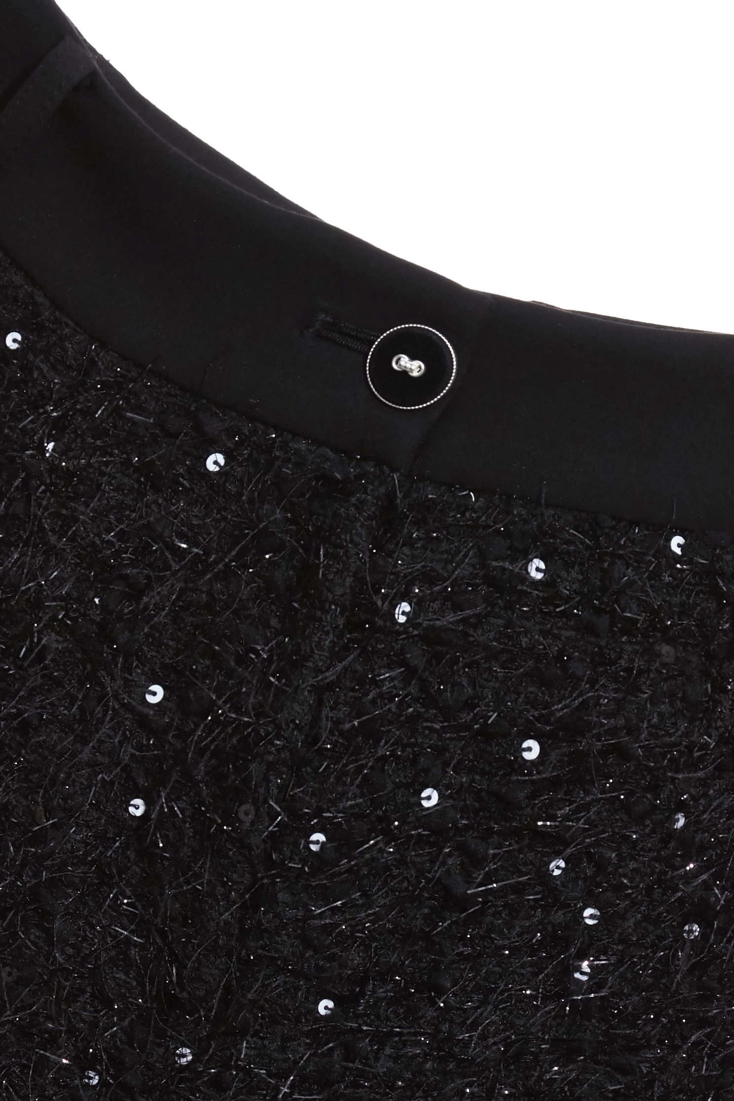 Fringe Detail Straight Cut Sequin PantsFringe Detail Straight Cut Sequin Pants,Culottes,Season (AW) Look,pants,Black pants