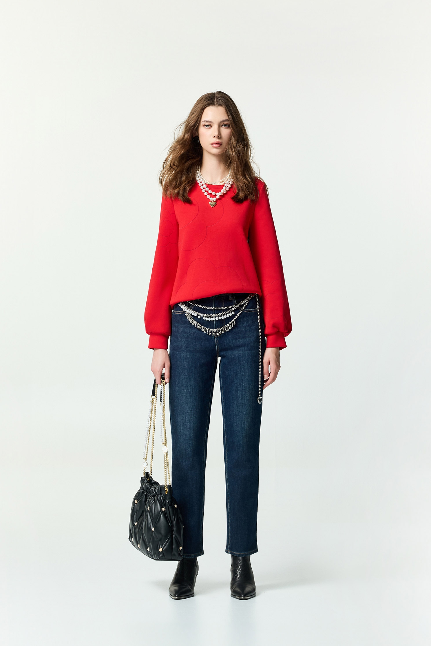 Slim Fit Jeans With Accessory DetailSlim Fit Jeans With Accessory Detail,Denim,Jeans,Season (AW) Look,pants