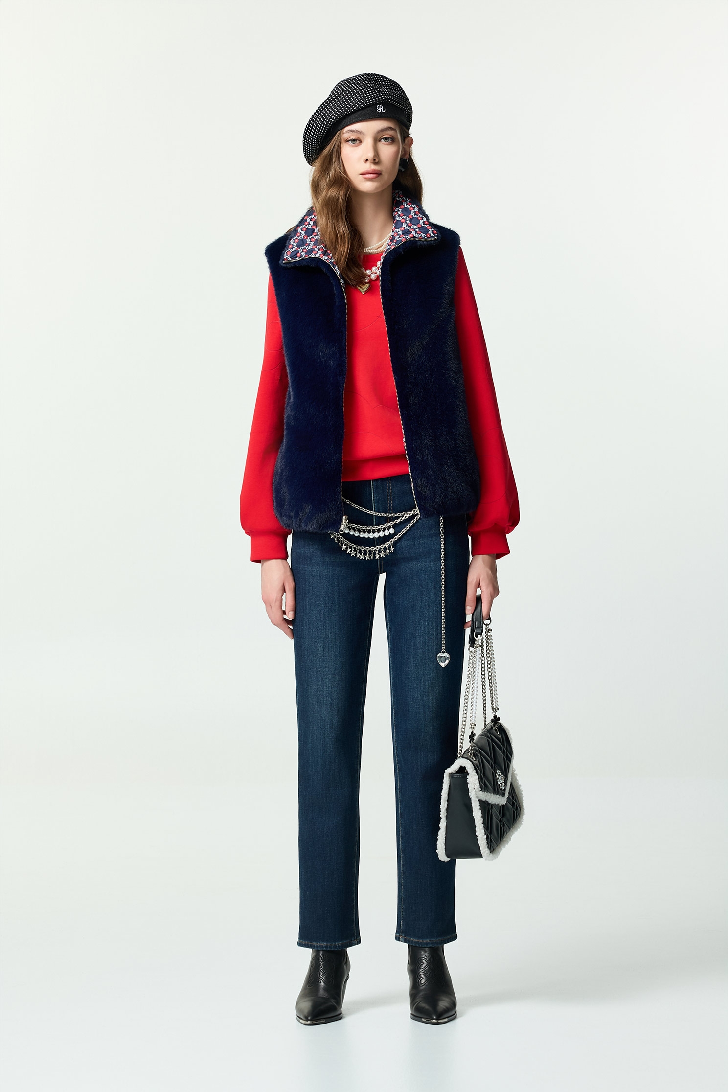 Slim Fit Jeans With Accessory DetailSlim Fit Jeans With Accessory Detail,Denim,Jeans,Season (AW) Look,pants