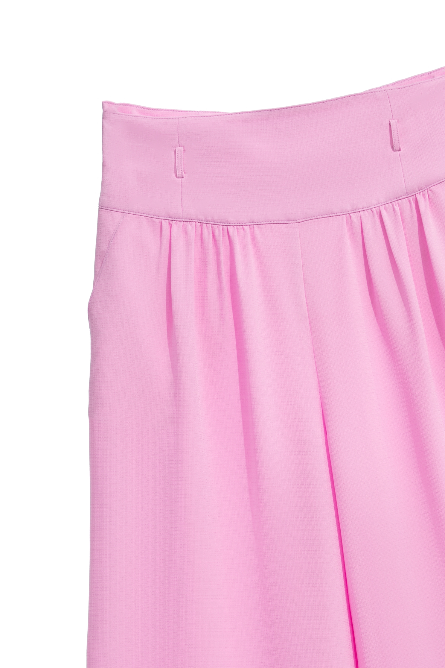 High Waist Pink Wide Leg PantsHigh Waist Pink Wide Leg Pants,Culottes,Season (SS) Look,Culottes,Chiffon