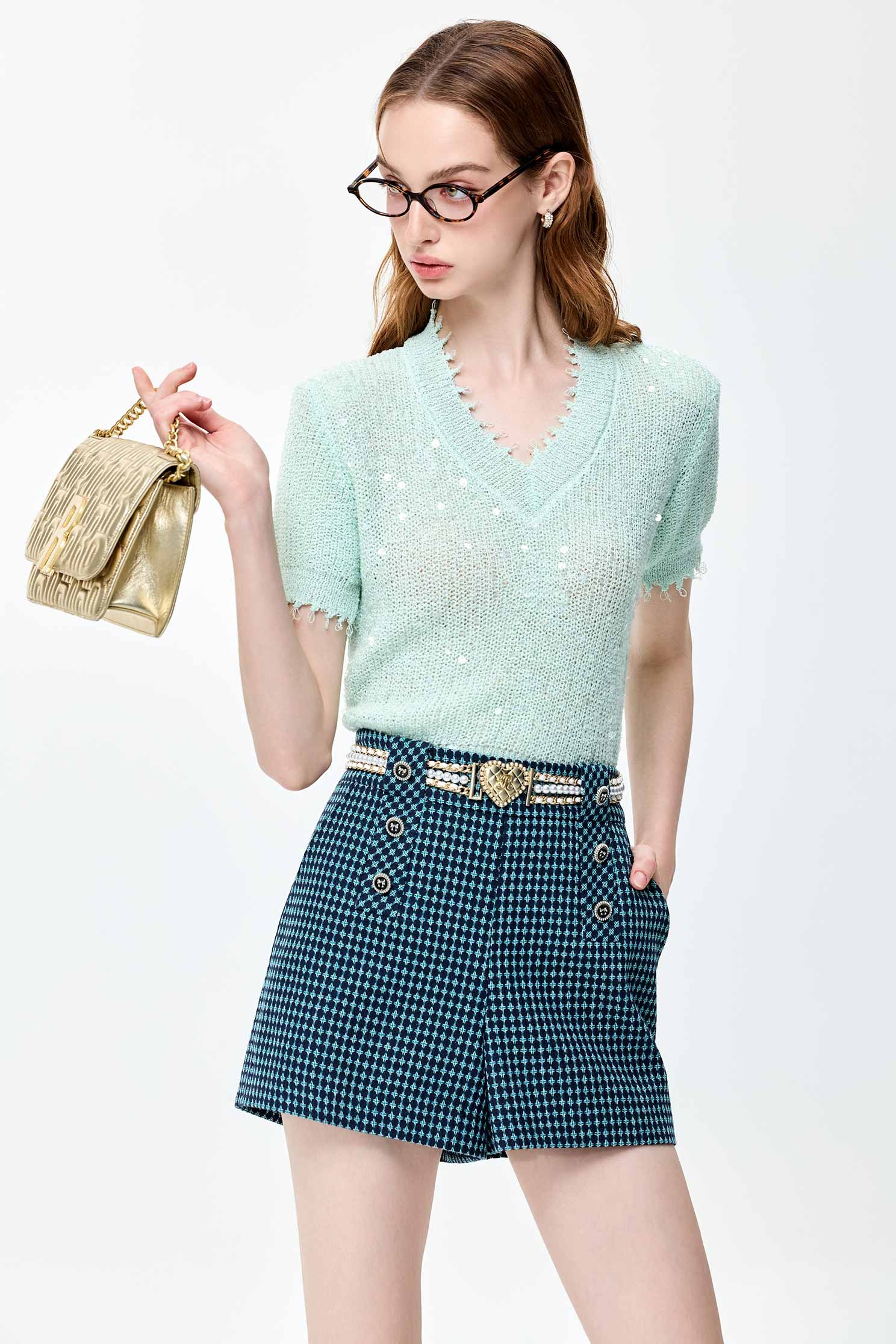 Plaid Green ShortsPlaid Green Shorts,Season (SS) Look,Plaid,Shorts