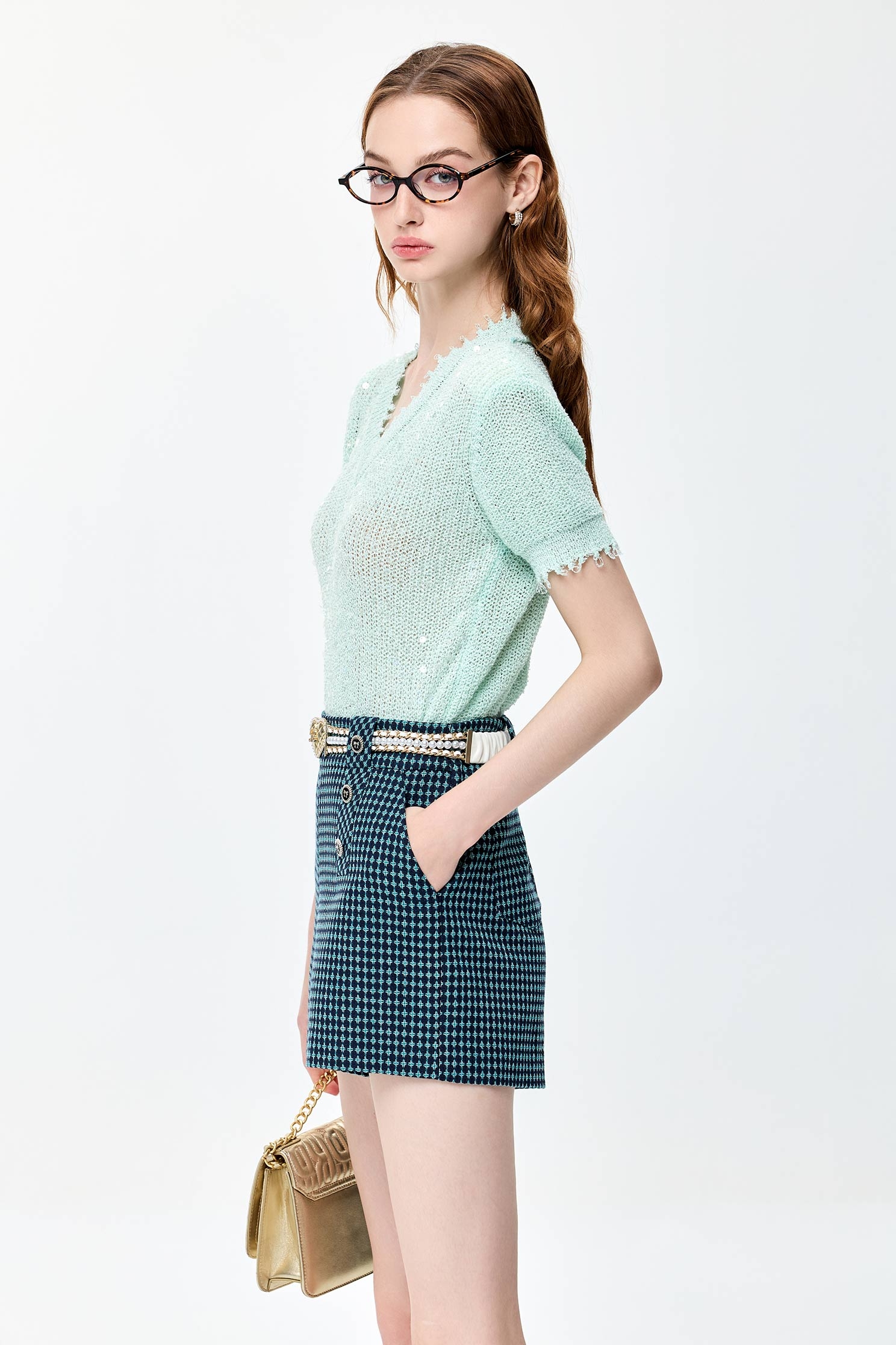 Plaid Green ShortsPlaid Green Shorts,Season (SS) Look,Plaid,Shorts