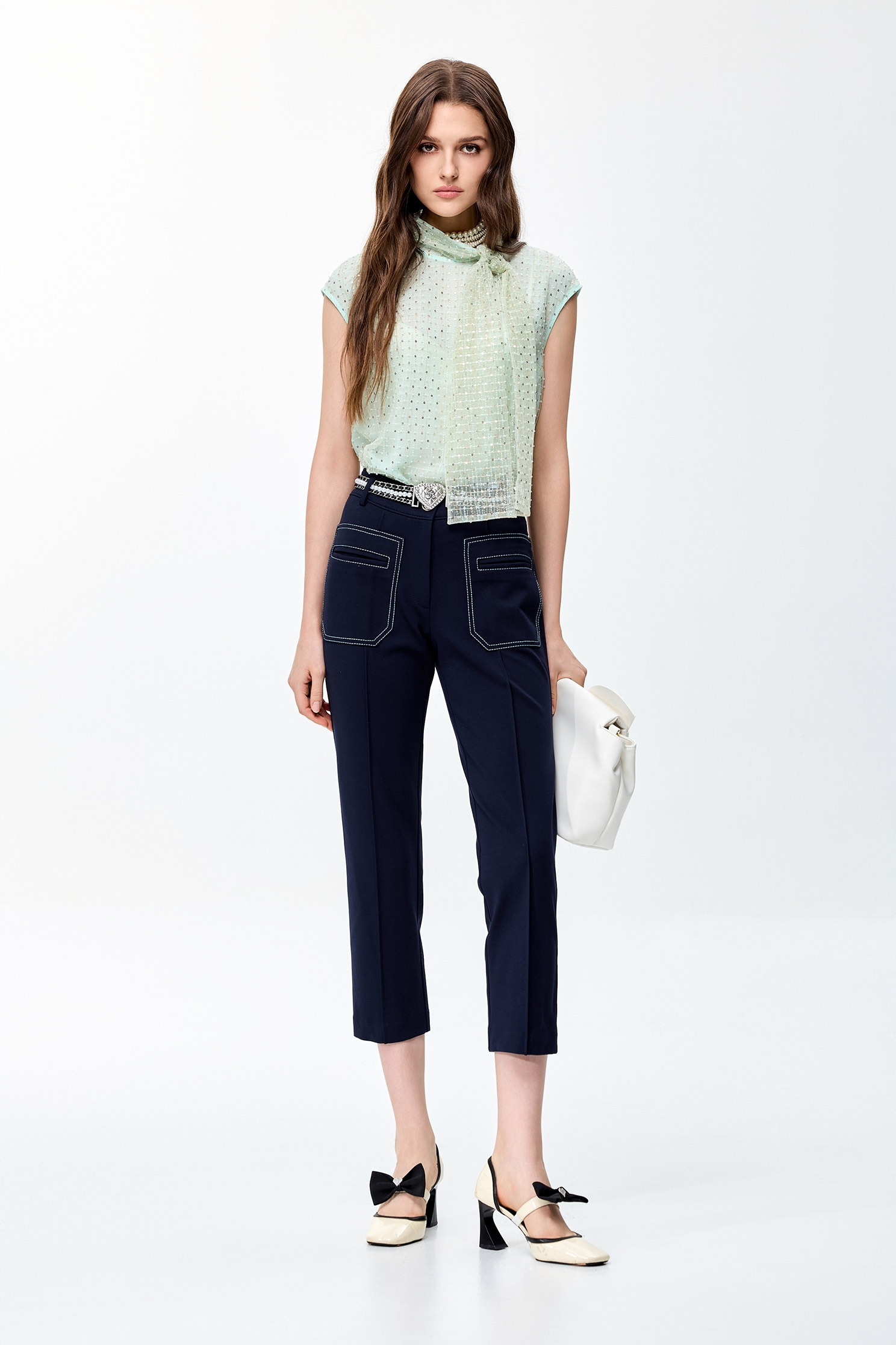 Contrast Stitching Detail Slim Fit PantsContrast Stitching Detail Slim Fit Pants,Season (SS) Look,Skinny pants,Skinny pants,Pants