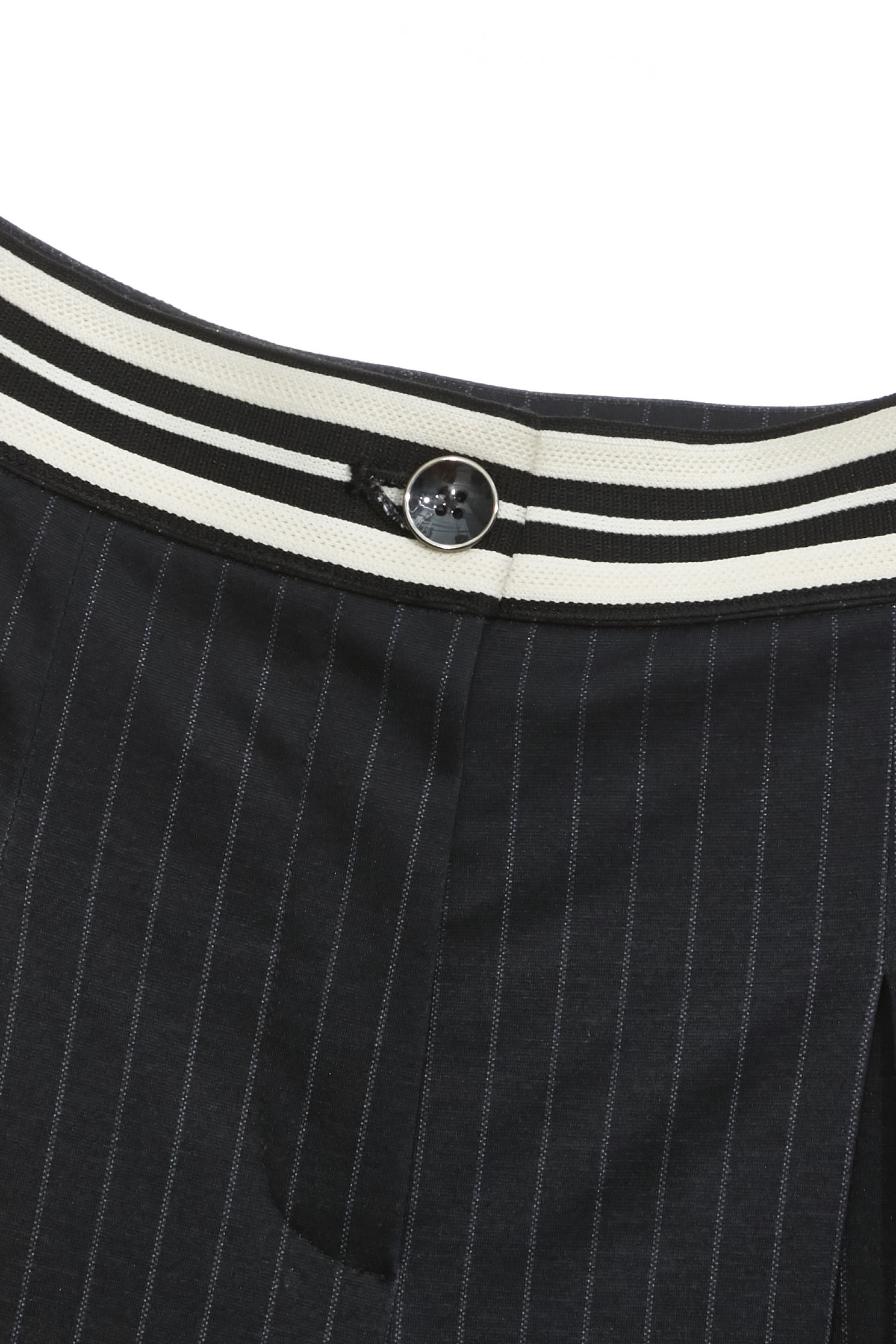 Pinstripe Navy Wide Leg PantsPinstripe Navy Wide Leg Pants,Culottes,Season (SS) Look,Stripe,Culottes