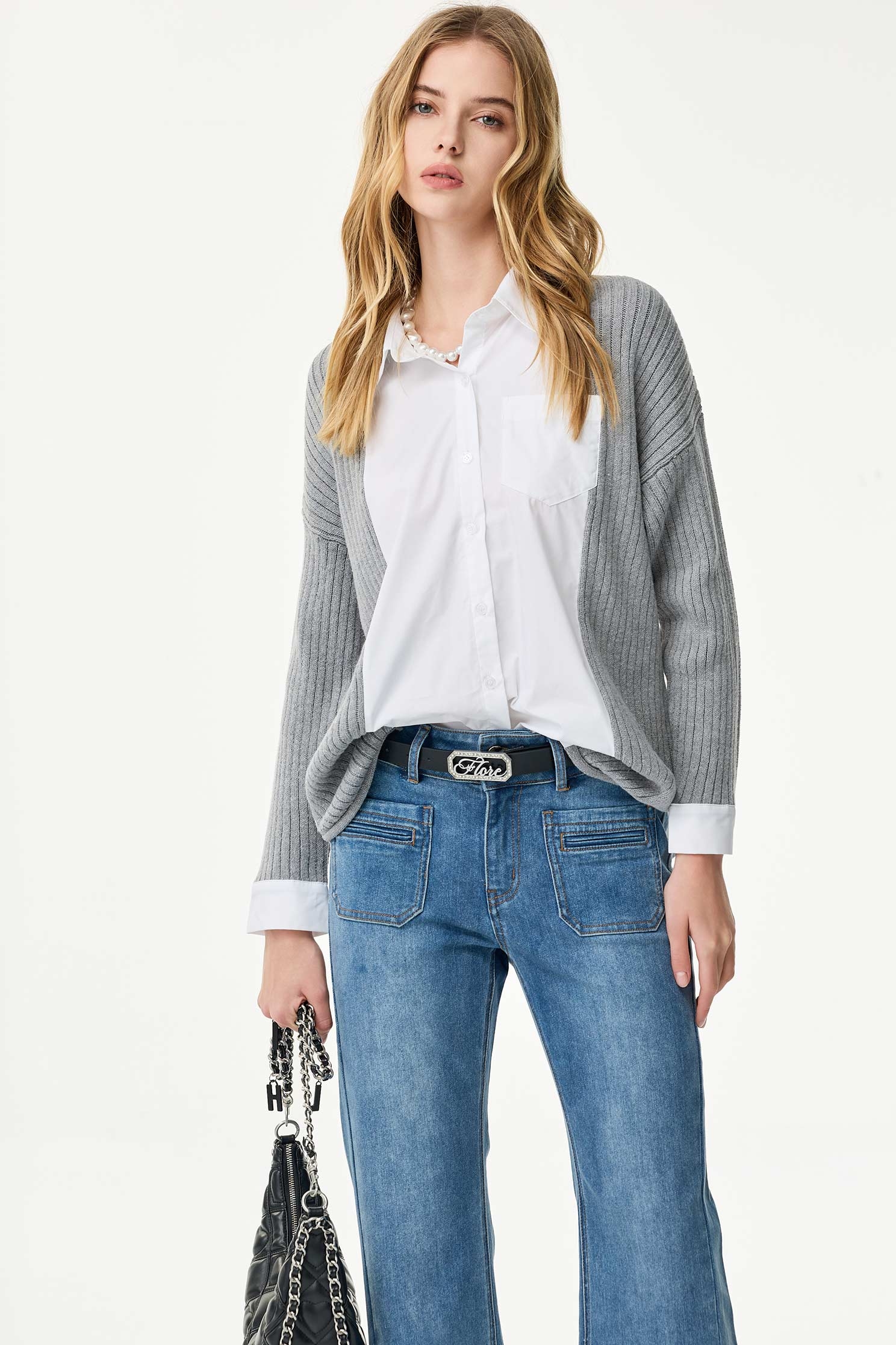 Patch Pockets Boot Leg JeansPatch Pockets Boot Leg Jeans,Bell-bottoms,Season (SS) Look,Denim,Jeans,Bell-bottoms