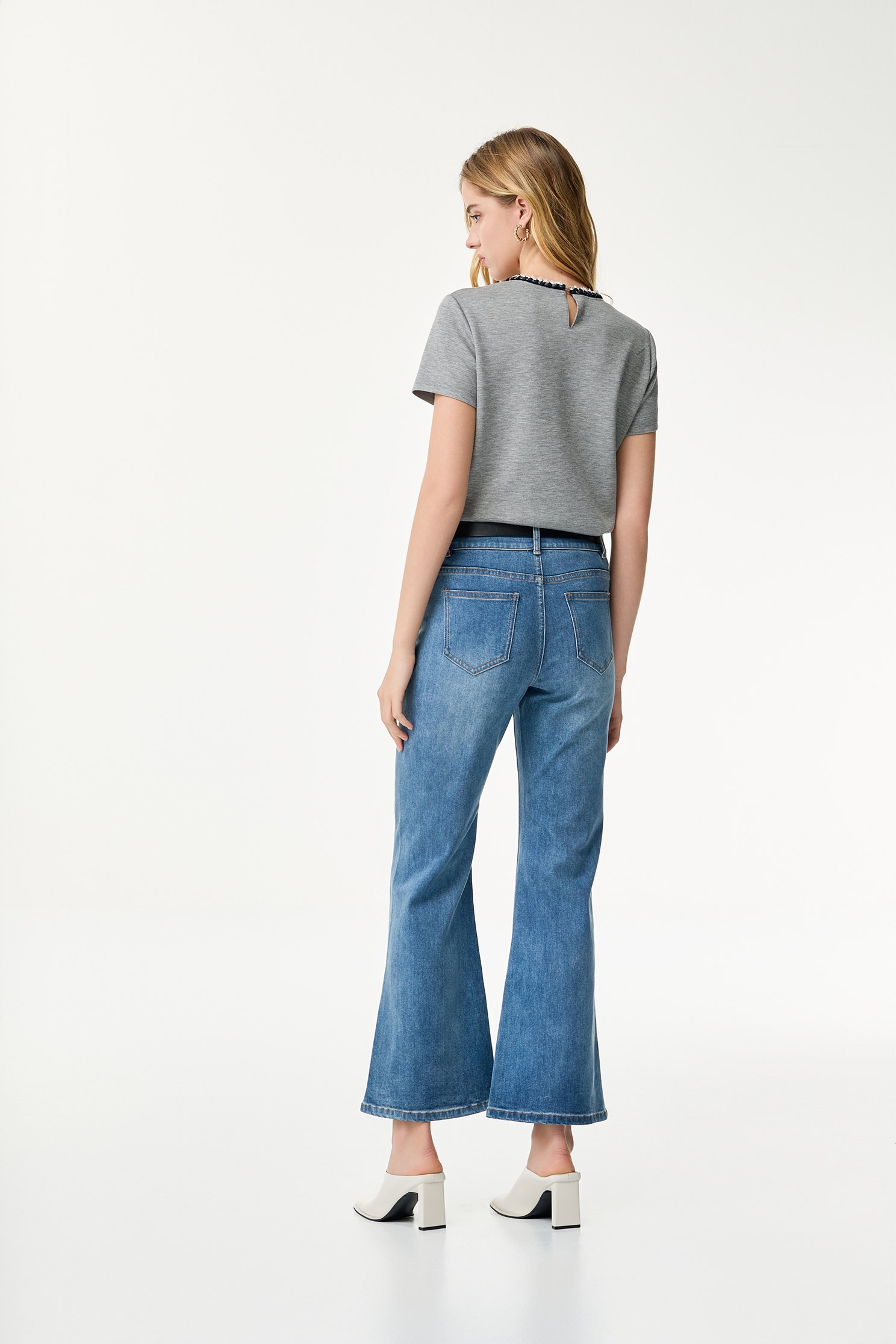Patch Pockets Boot Leg JeansPatch Pockets Boot Leg Jeans,Bell-bottoms,Season (SS) Look,Denim,Jeans,Bell-bottoms