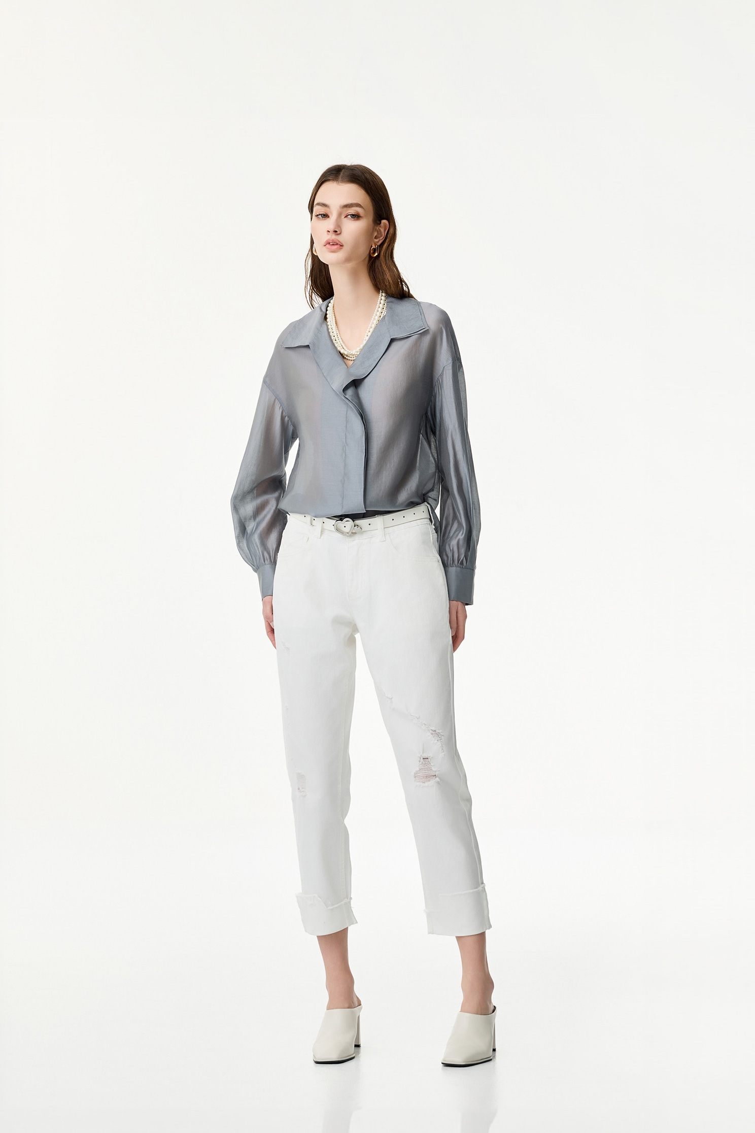 Off White Distress JeansOff White Distress Jeans,Season (SS) Look,Denim,Jeans,Cotton