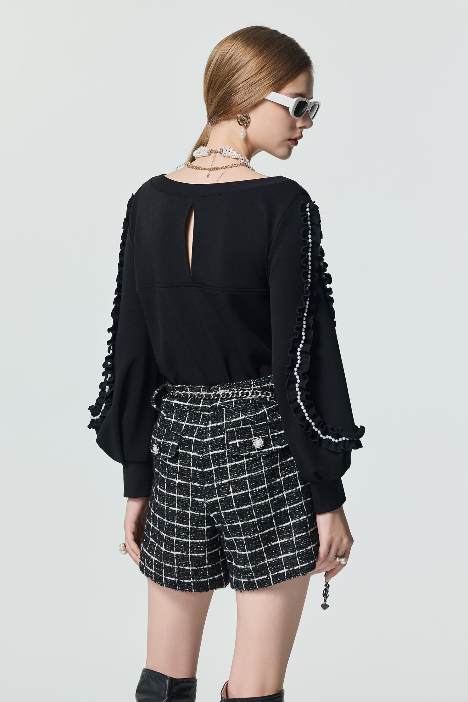 Classic Checkered SkortsClassic Checkered Skorts,Season (SS) Look,pearl,pants,Skorts,Knitted