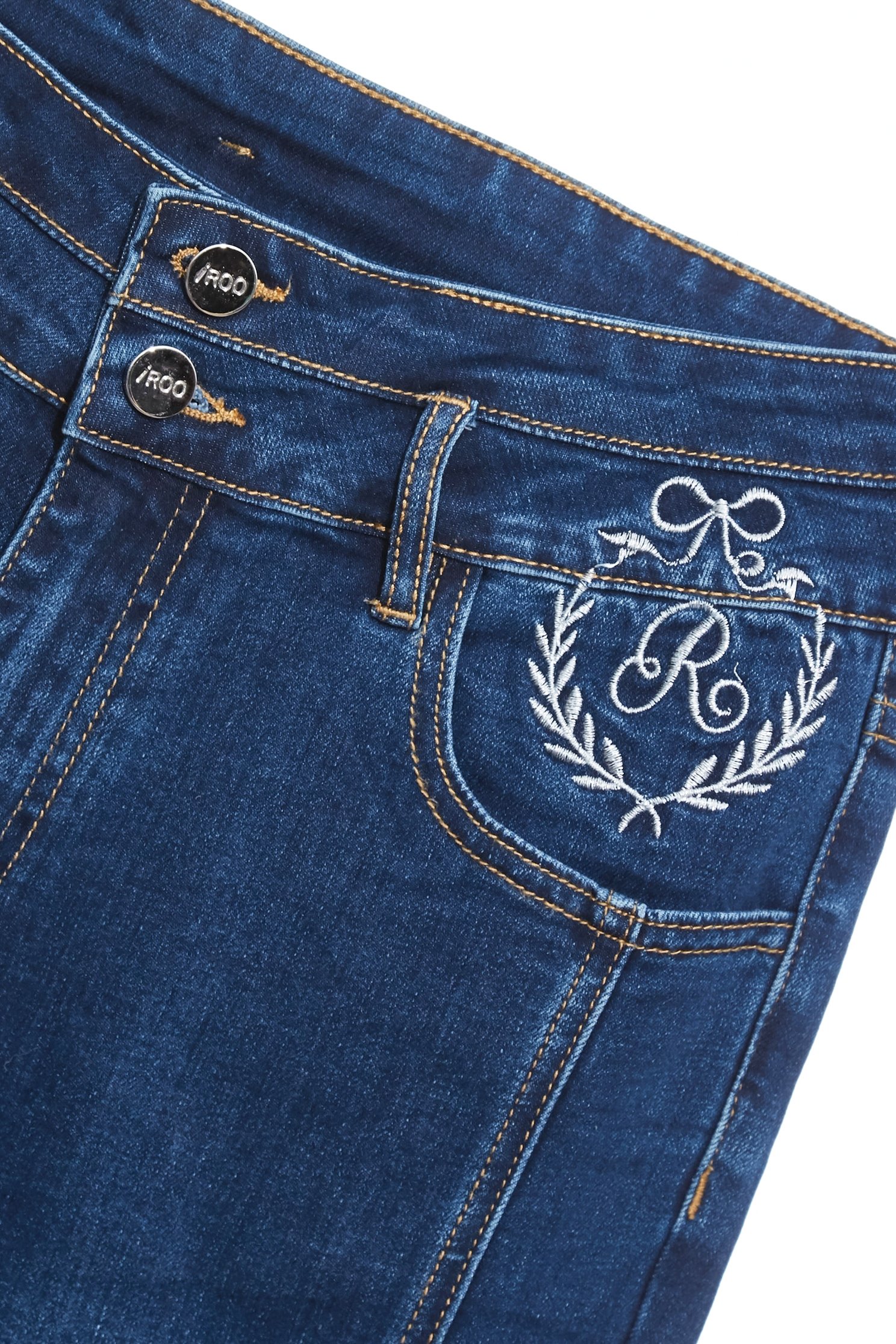 Front Slit Boot Leg JeansFront Slit Boot Leg Jeans,Season (SS) Look,Denim,Jeans,bows,pants