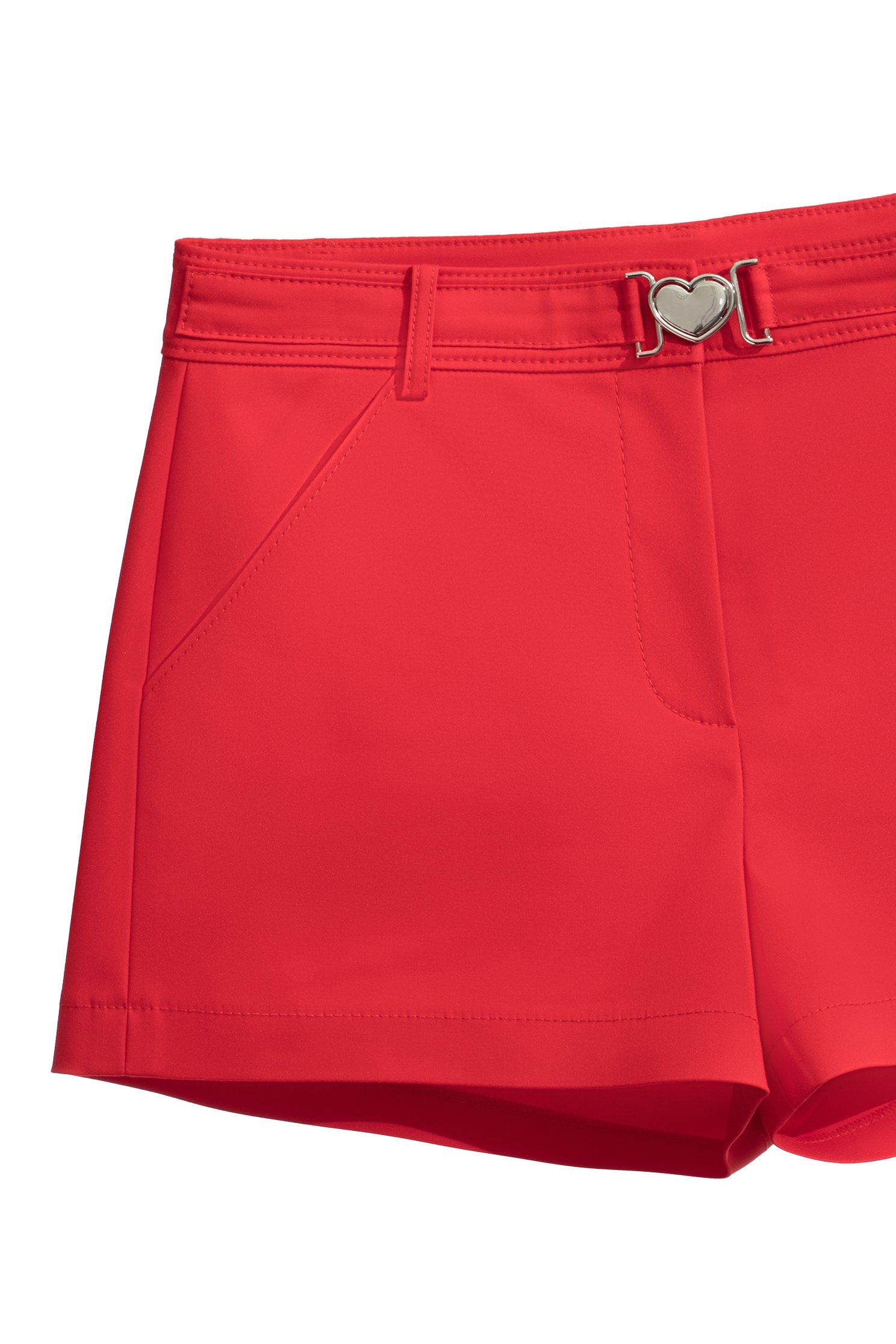 Heart Buckle Red ShortsHeart Buckle Red Shorts,Season (SS) Look,Shorts,Back To Classic,Back To B/W