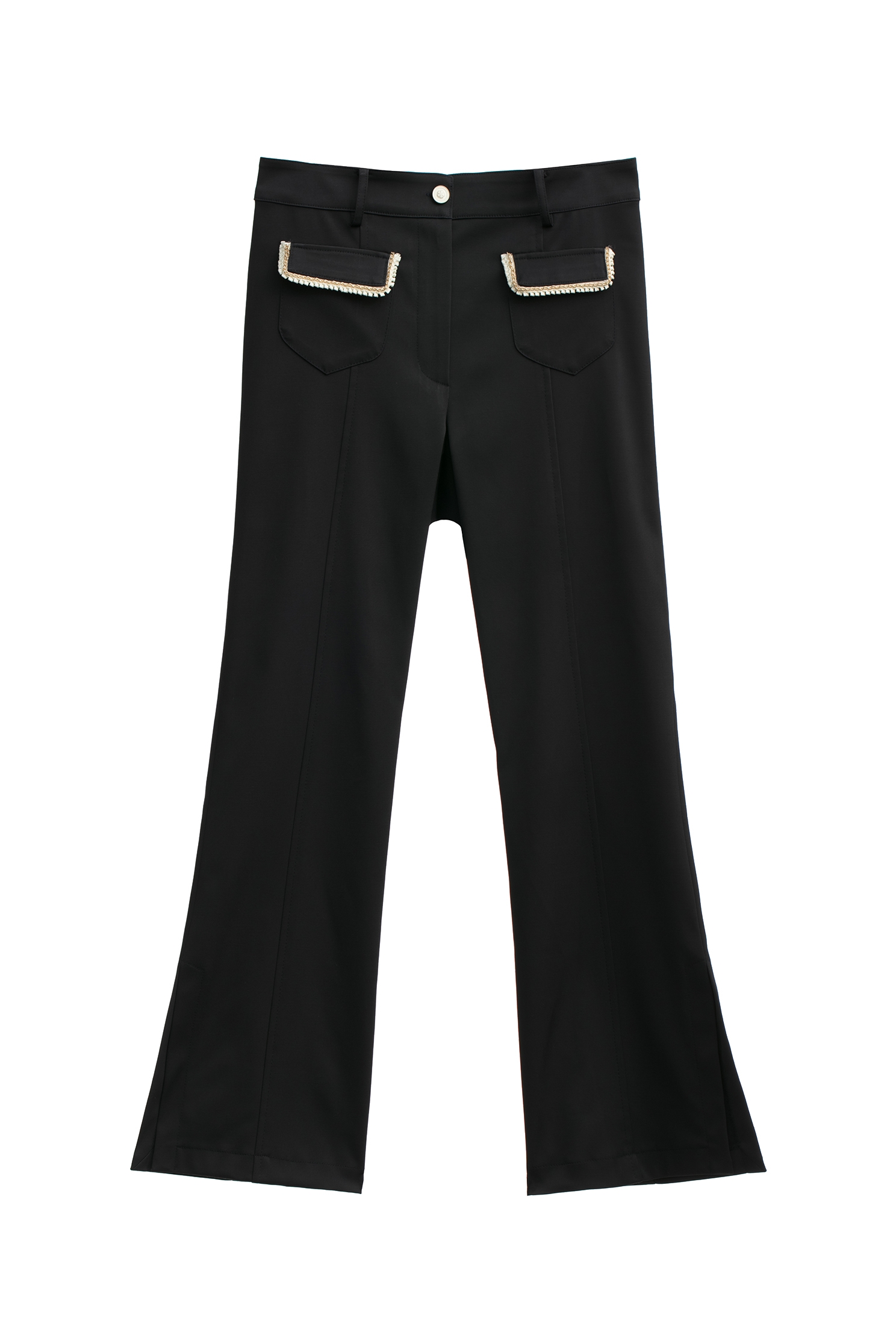 Navy Boot Leg PantsNavy Boot Leg Pants,Bell-bottoms,Season (SS) Look,Bell-bottoms,Tailored pants