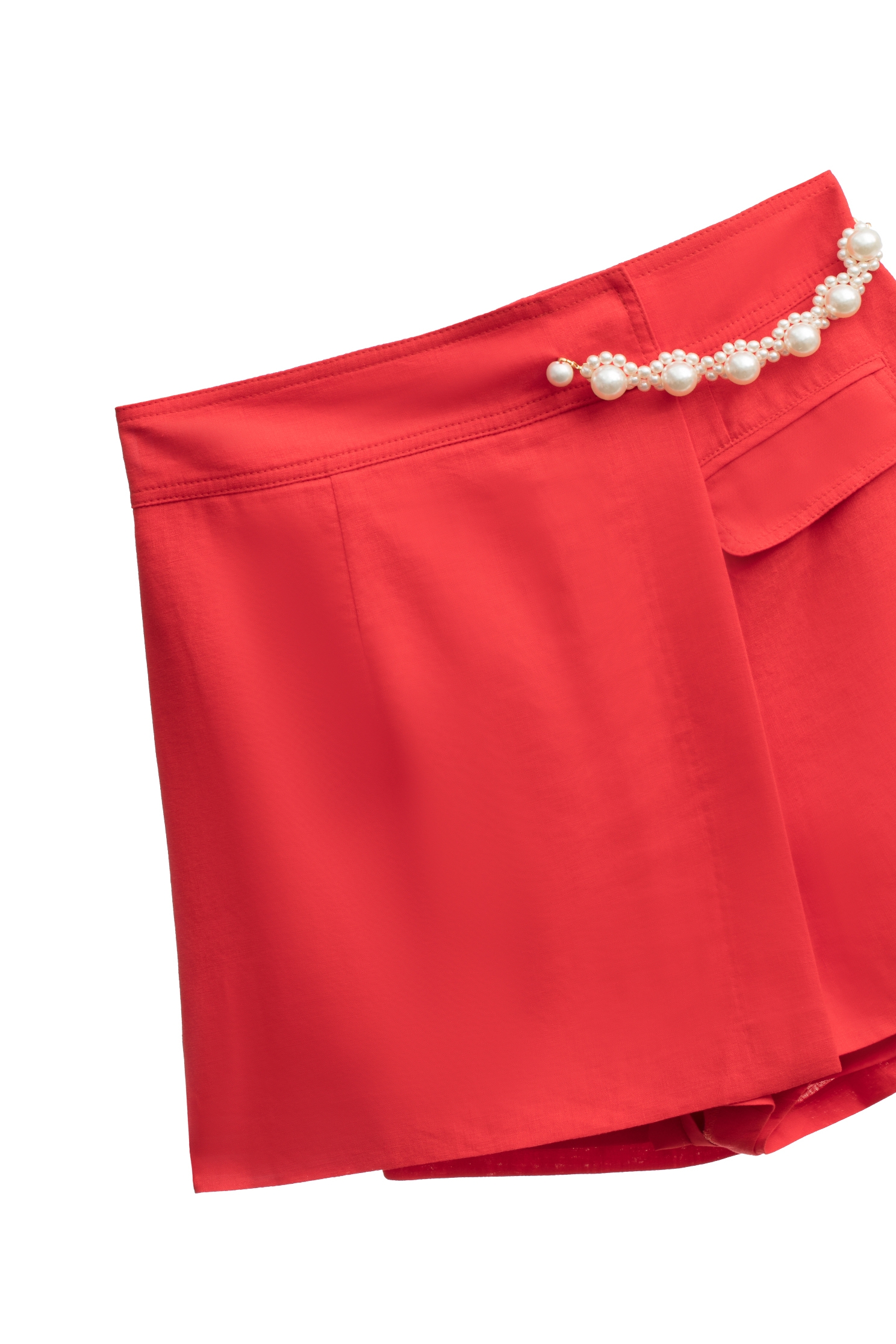 Front Panel Red SkortsFront Panel Red Skorts,Season (SS) Look,Shorts,Skorts