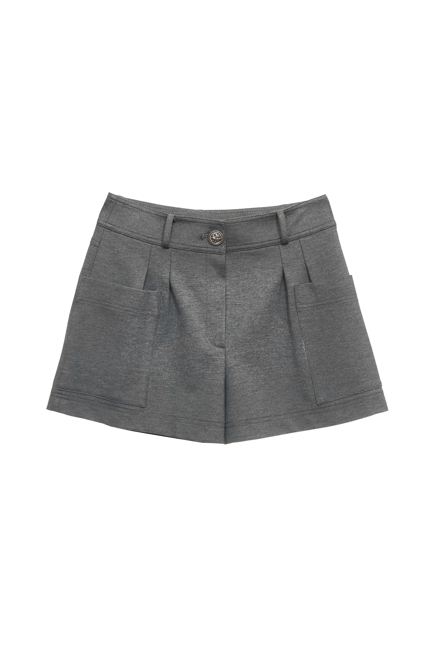 Patch Pockets Grey ShortsPatch Pockets Grey Shorts,Season (SS) Look,Shorts,pants