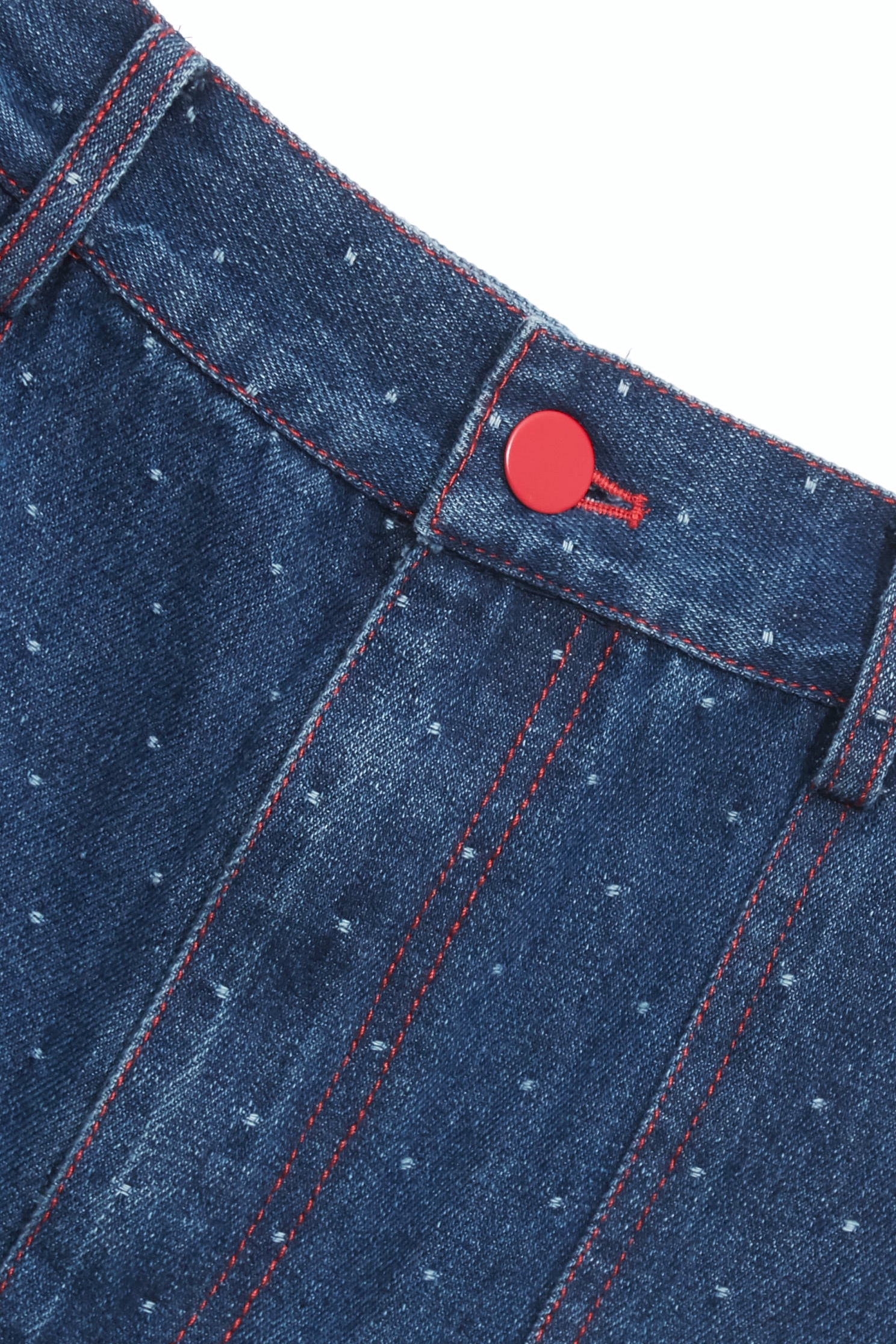 Dotted Detail Denim ShortsDotted Detail Denim Shorts,Season (SS) Look,Denim,Denim shorts,Shorts,Cotton