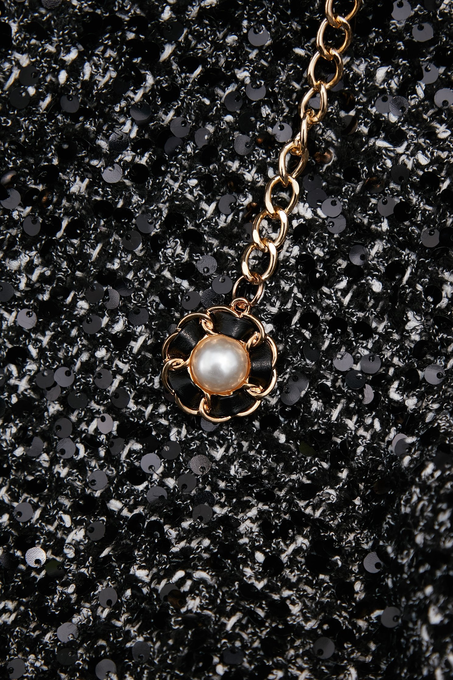 Wide Leg Tweed PantsWide Leg Tweed Pants,Office Looks,Culottes,Season (SS) Look,Party Looks,pearl,pants,Black pants